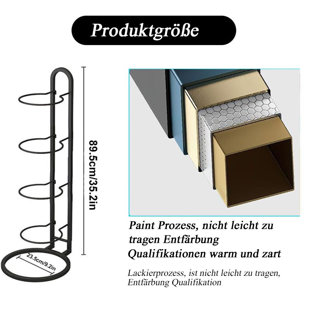 TUWENA Sportgeräte-Regalwagen 4 Lagiger Ballständer, Vertikale Ballregal, Ballhalter aus Metall, Herausnehmbare, Ballständer Display Halter Für Fußball Basketba – Bild 2 von 5