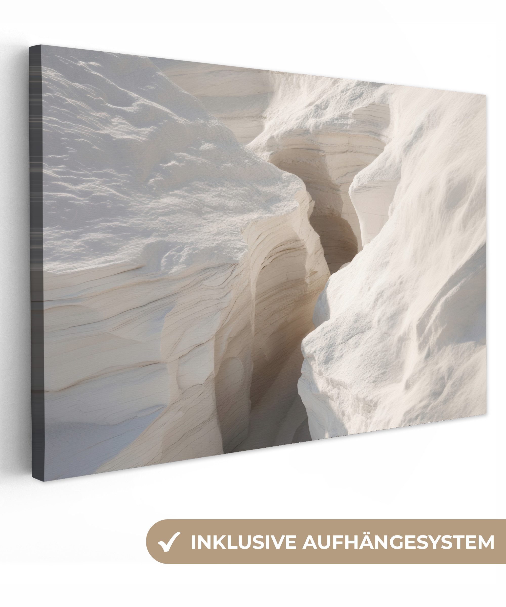 OneMillionCanvasses® Leinwandbild Schlucht - Weiß - günstig online kaufen