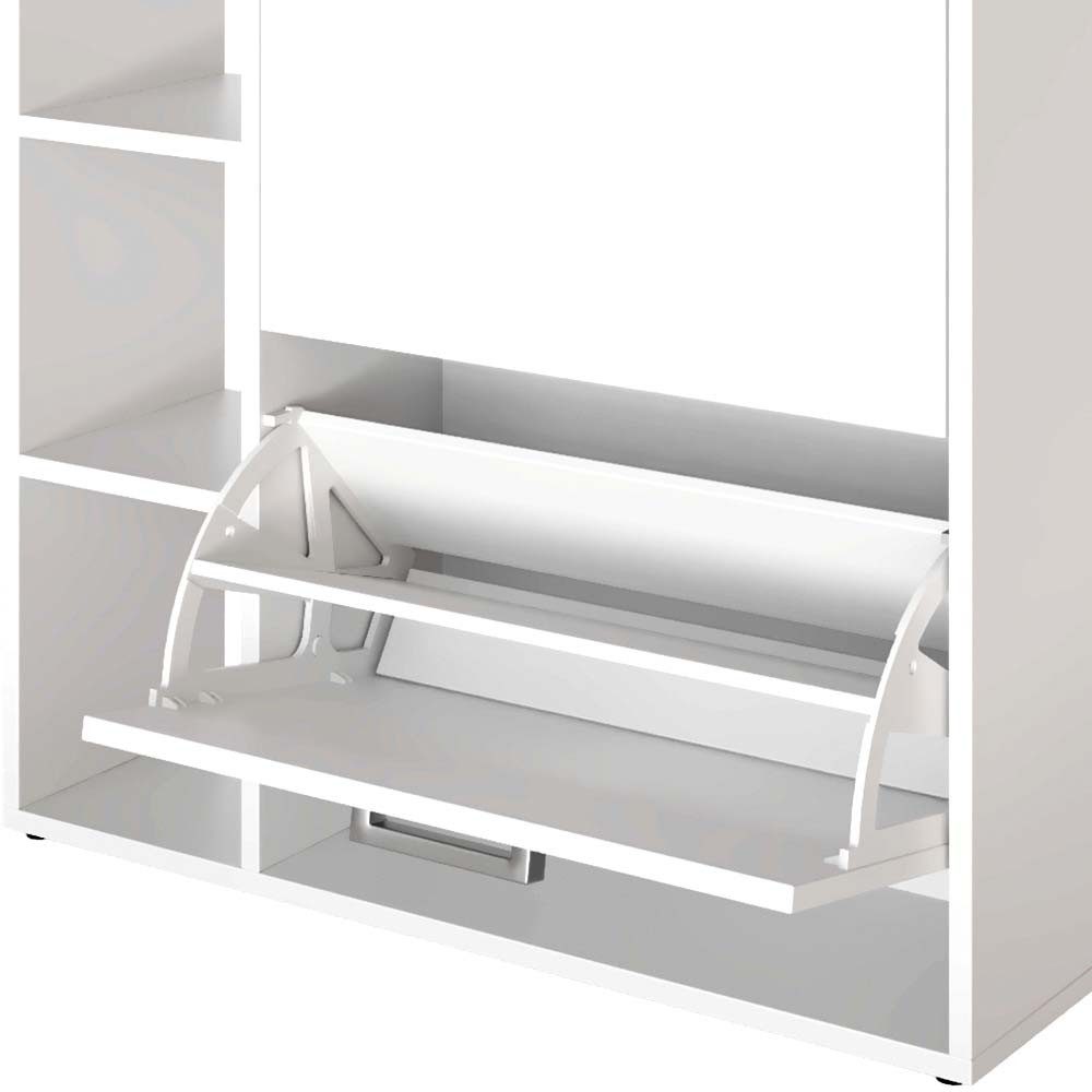 Vicco Schuhkipper Orlando, Weiß, 2 Teile, mit Spiegel (2 St)