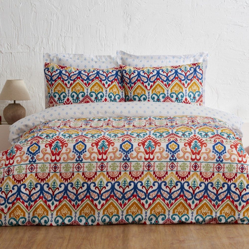 Karaca Bettwäsche Sarah Anderson Lionel Bettwäsche Set für Doppelbett Bettbezug Blau