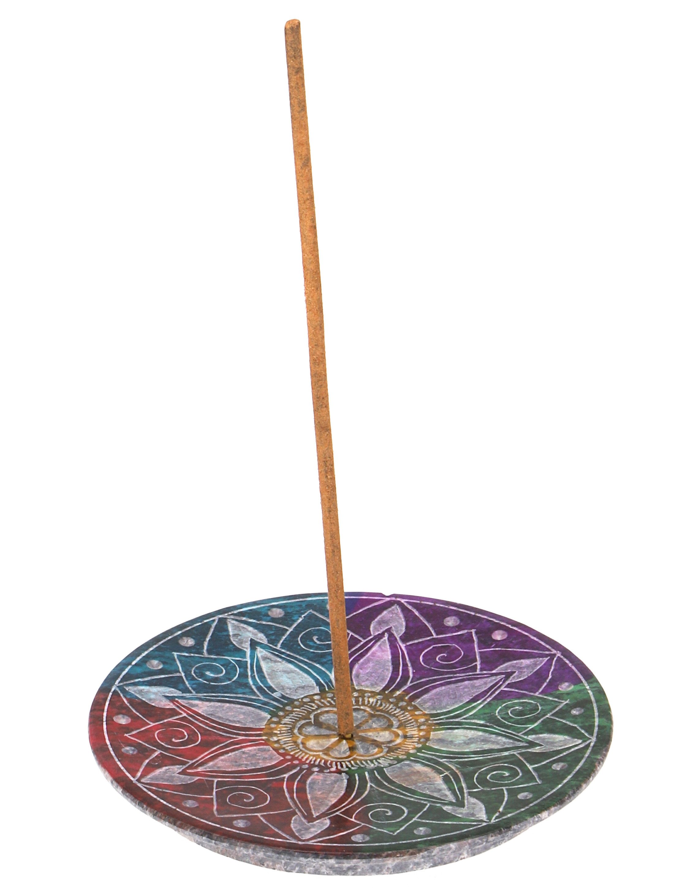 Guru-Shop Räucherstäbchen-Halter Indischer Räucherstäbchenhalter Ø 10 cm aus..
