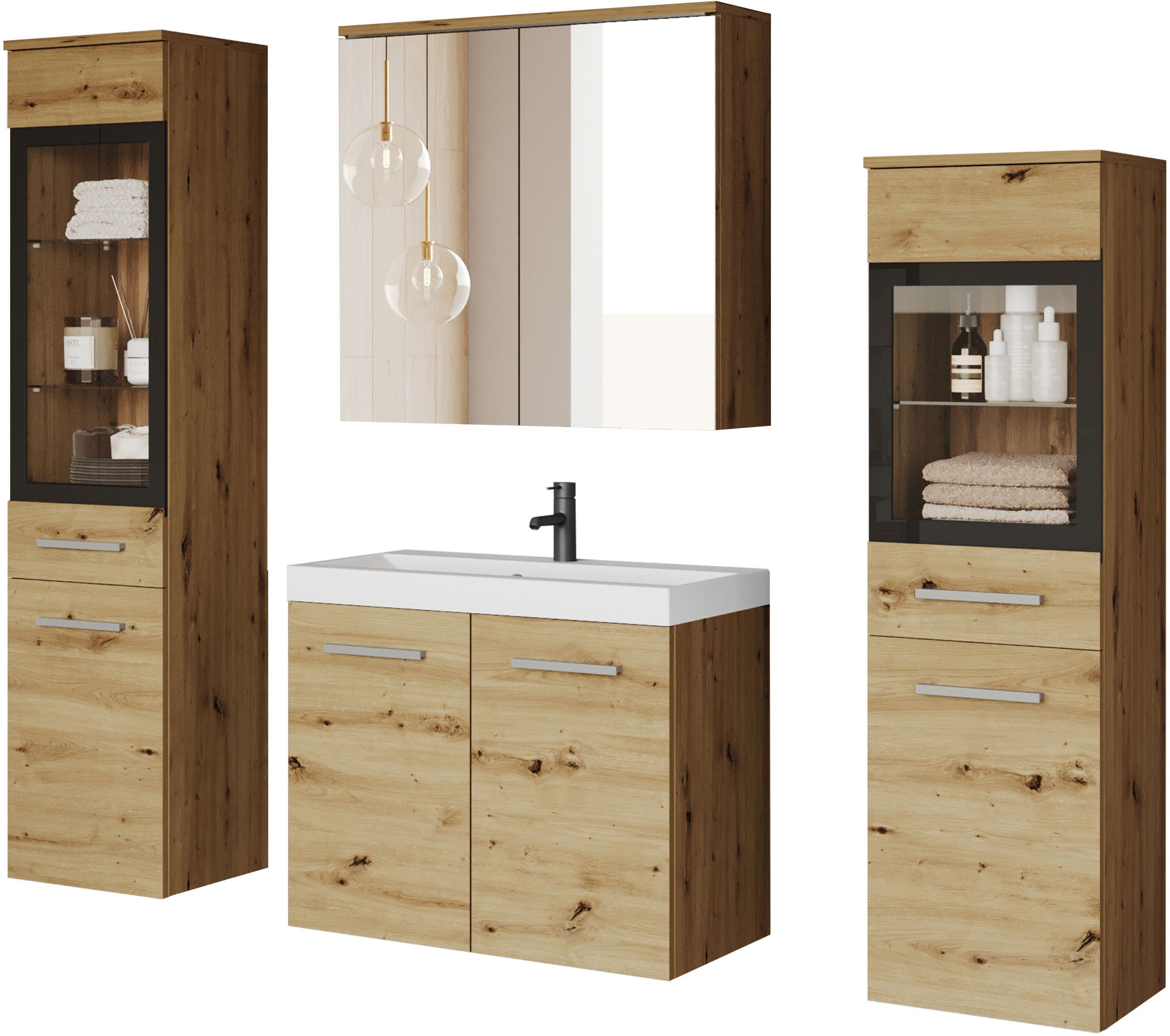 welltime Badmöbel-Set MADRIT II, Schrank mit günstig online kaufen