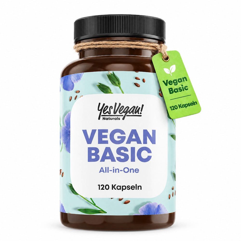 Yes Vegan Vitamin D3 K2 B12 hochdosiert, Vegan Multivitamin Kapseln, 120 St., 66 g, vegan, laktosefrei, glutenfrei
