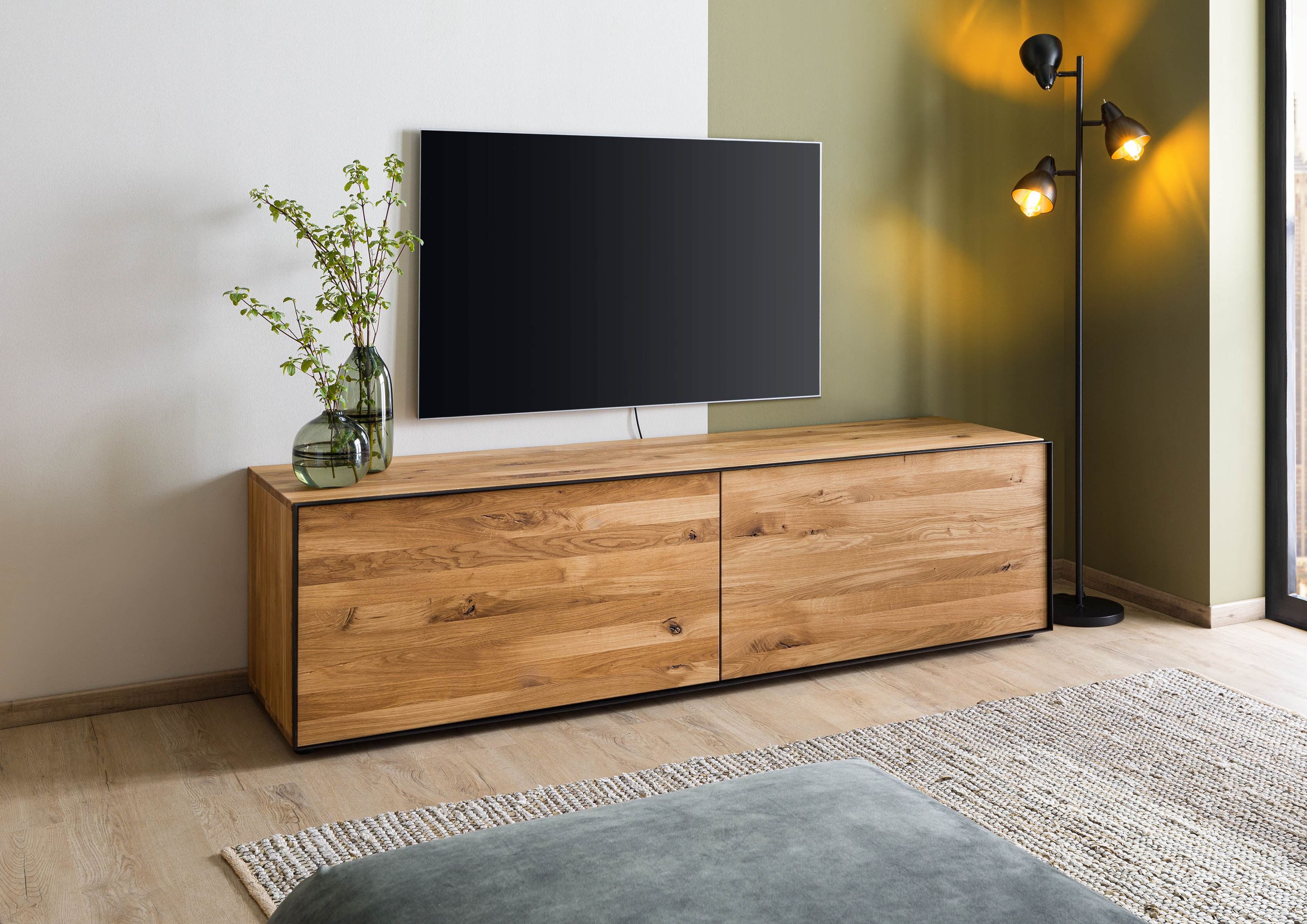 Massivmoebel24 Lowboard STARNBERG (Massivholz), Wildeiche 200x53x55 natur geölt STARNBERG #10