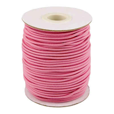 maDDma Gummiband 50m extra starke Gummikordel 2mm, verschiedene Farben, rosa