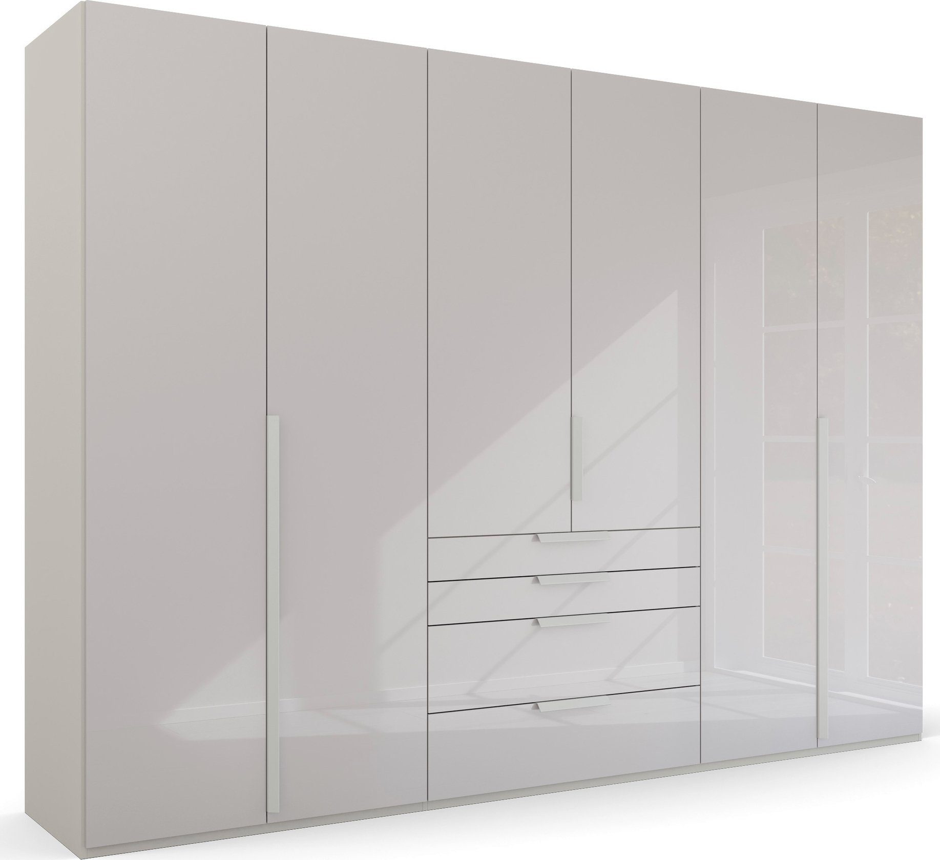 rauch Drehtürenschrank Purisma mit Glasfront, Schubladen und umfangreichem Zubehör, mit Soft-Close