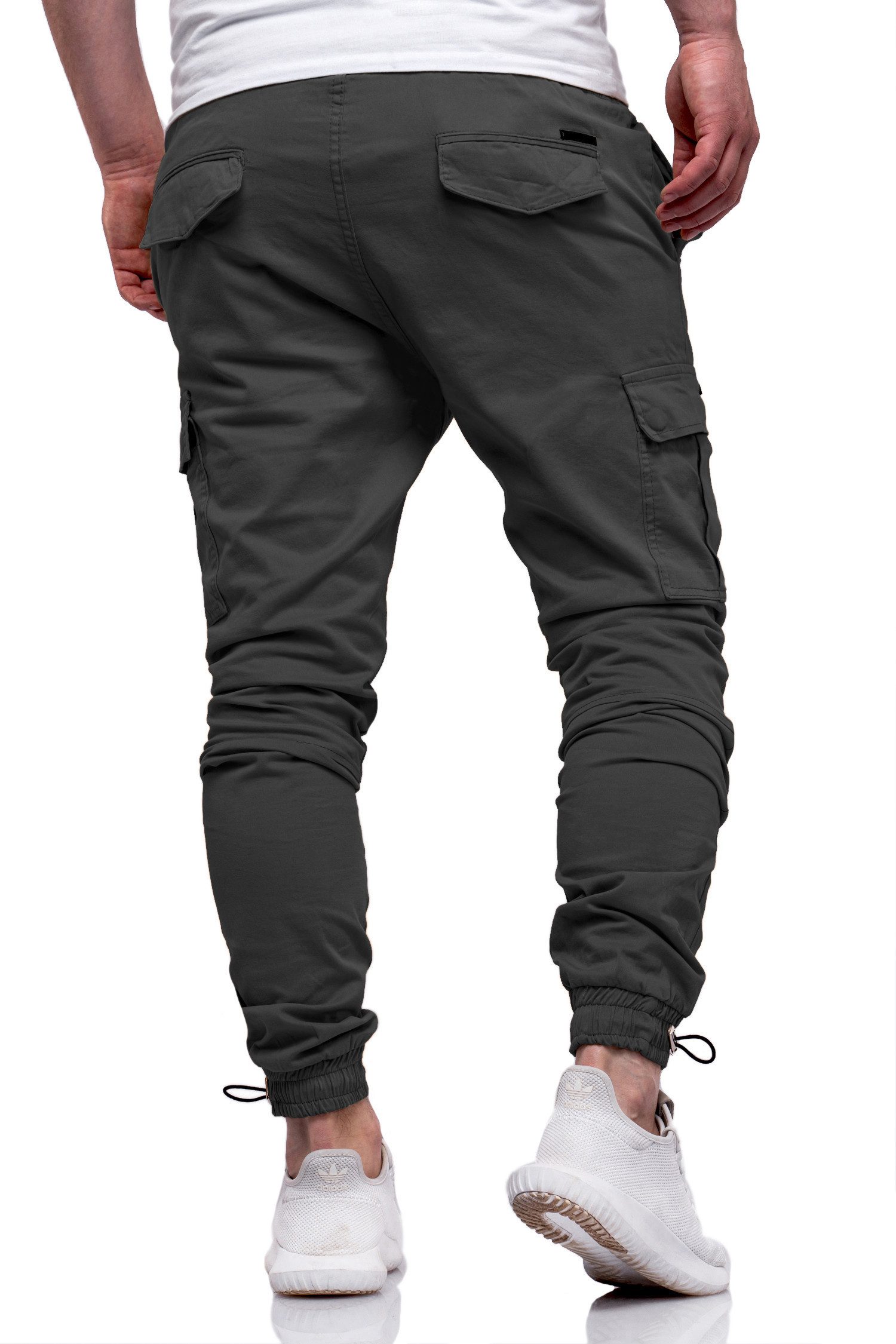 DAILY COTTON Cargohose mit elastischem Bund Slim-Fit Herren Jogger-Hose Jeans mit Gummibund & Cargo-Taschen Pants – Bild 3 von 3