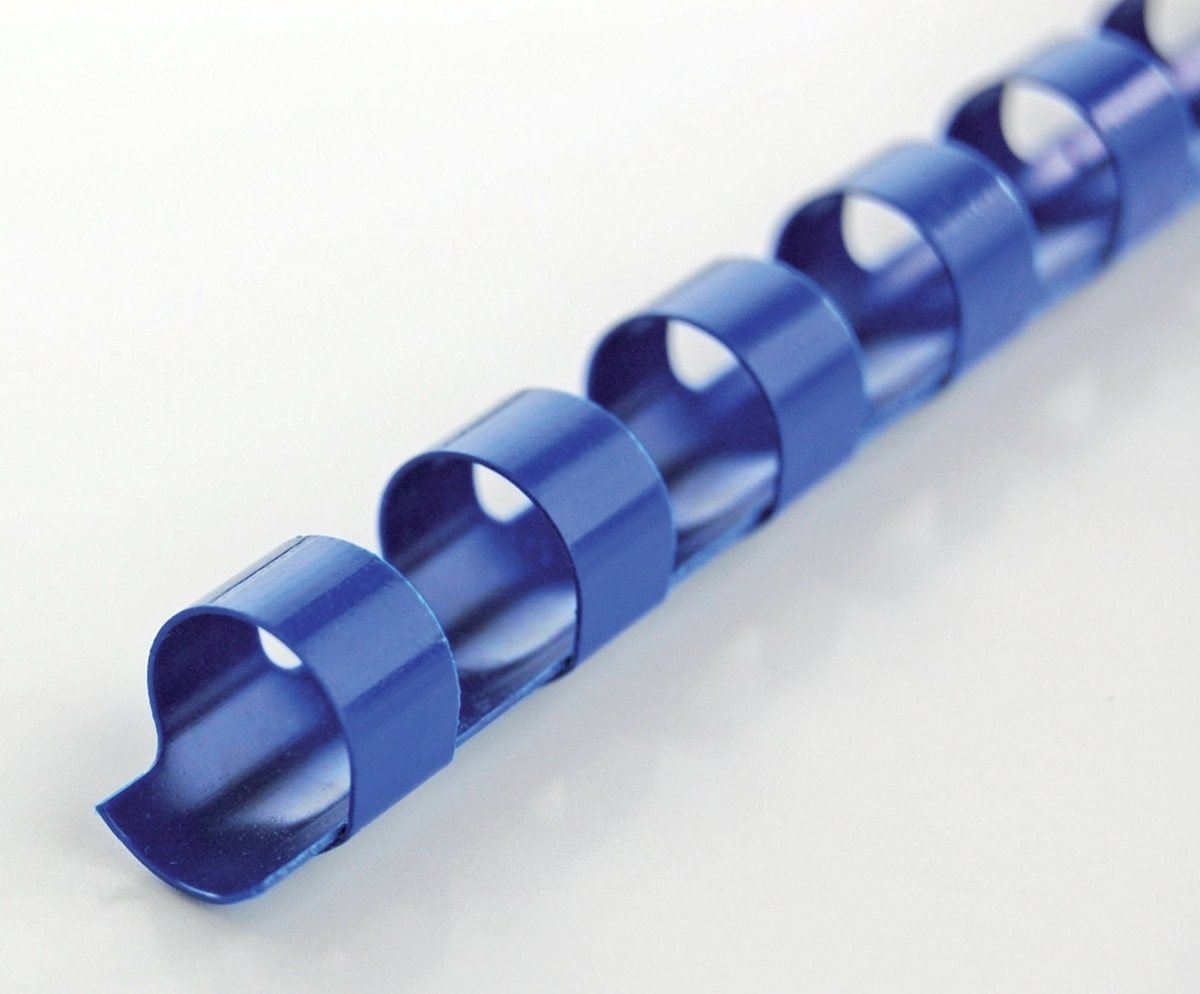 Thumbnail - GBC Thermo-Bindemappe Binderücken ibiCombs 6mm 21 Ringe blau VE=100 Stück, (
