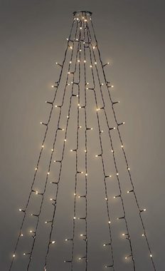 Spetebo LED-Lichterkette LED Weihnachtsbaum Lichterkette mit Timer, 176-flammig, ca. 200 cm Höhe - mit 176 LED in warm weiß