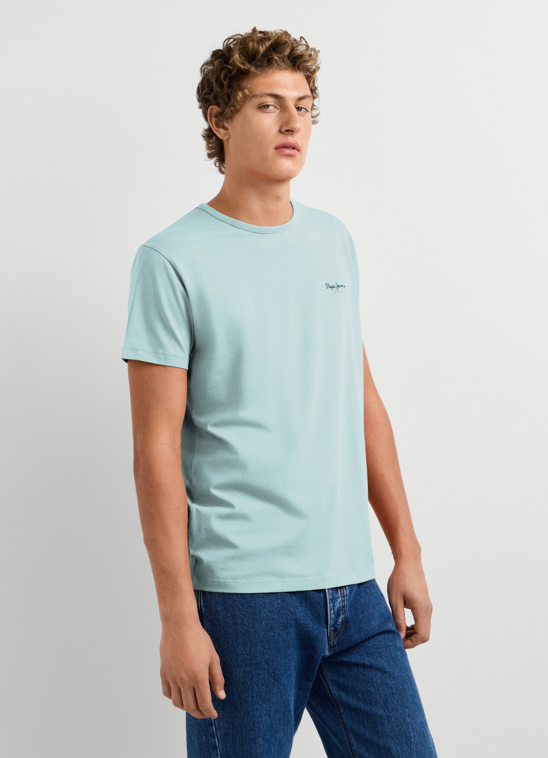 Pepe Jeans T-Shirt ORIGINAL BASIC 3N Rundhals mit kleinem Logodruck