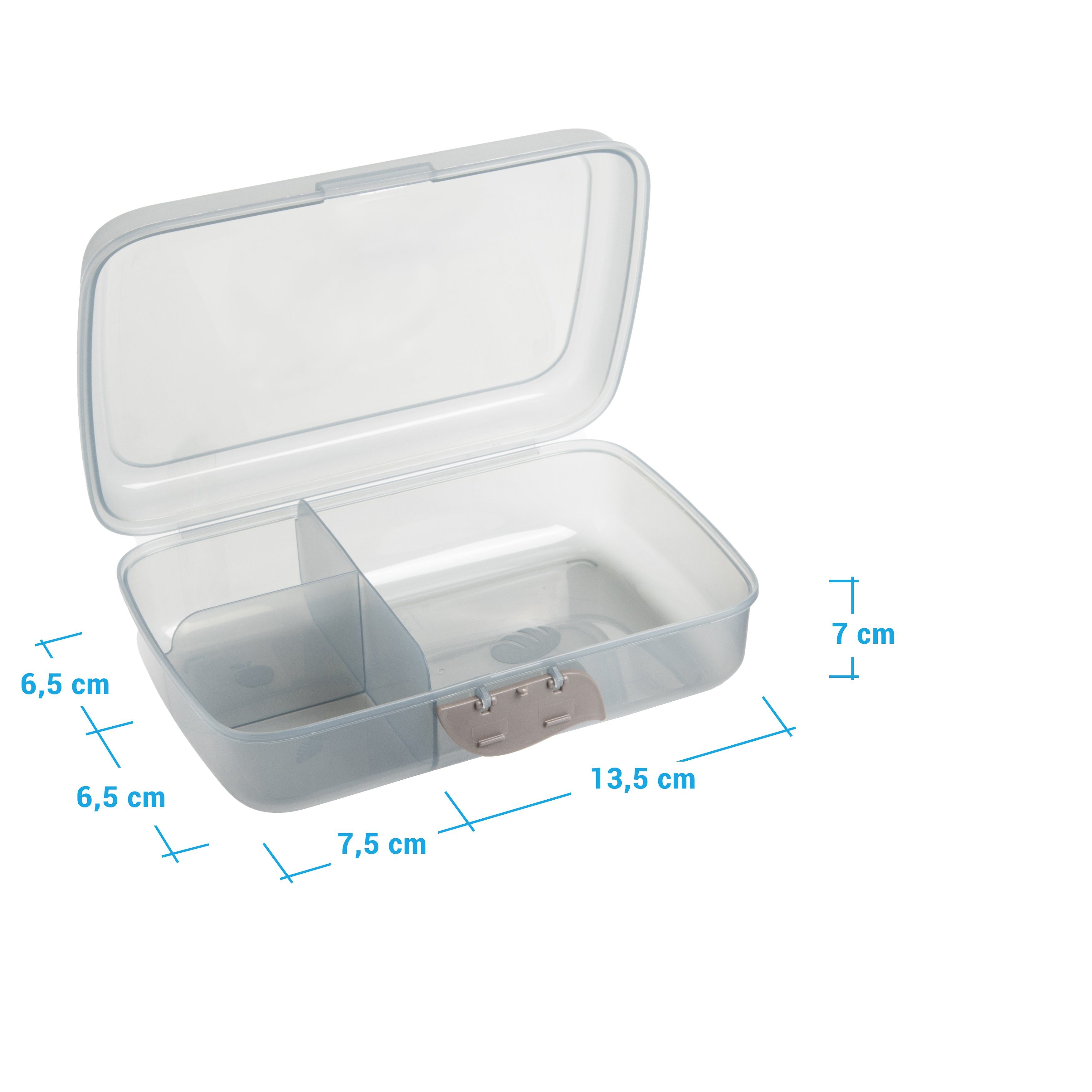 Centi Lunchbox Brotdosen Lunchboxen, mit Fächern und Klickverschluss, Kunststoff, (4-tlg., 2 Stück+2 Schraubdeckeldosen), Brotdose mit Fächern und Clickverschluss