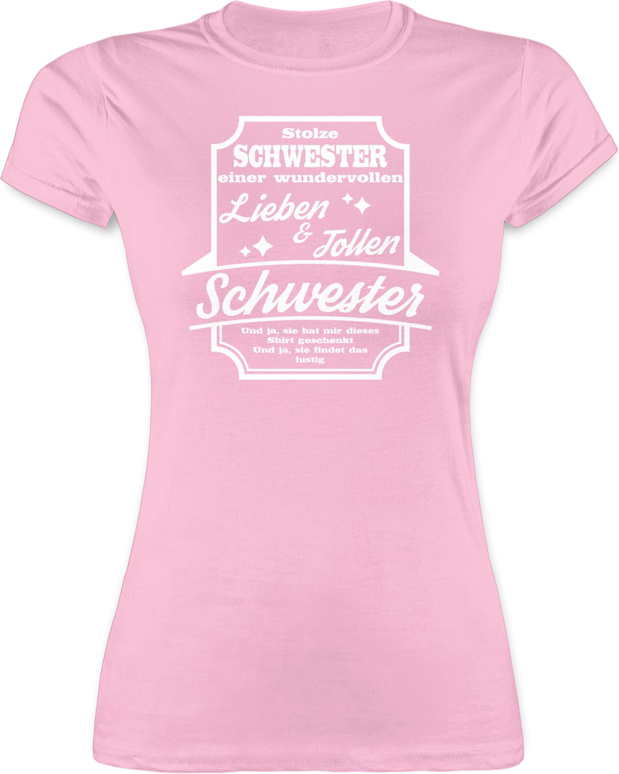 Shirtracer T-Shirt »Stolze Schwester einer Schwester - Schwester und Tante  Geschenk - Damen Premium T-Shirt« Familie Geschenke online kaufen | OTTO