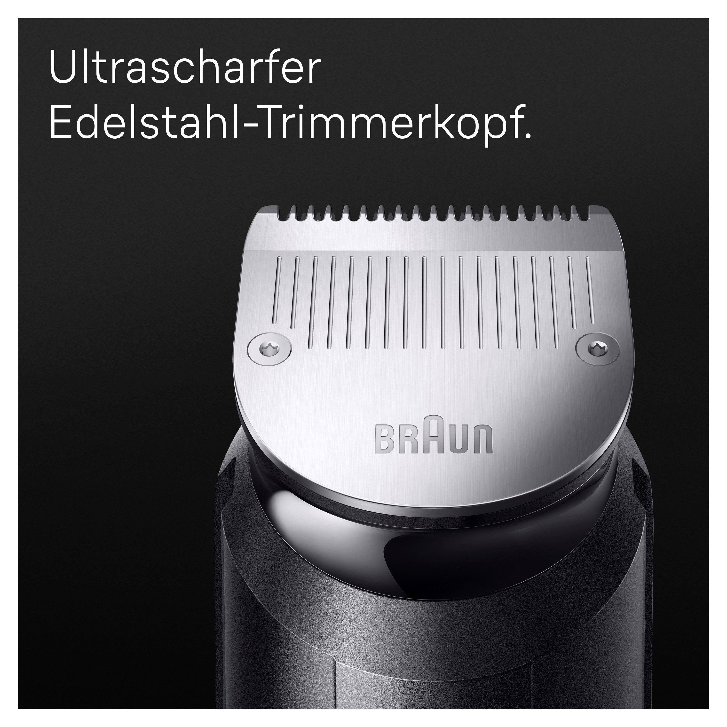 Braun Haarschneider All-In-One Styling Set Wasserdicht, Barttrimmer 10-in-1 MGK7421, Styling Set