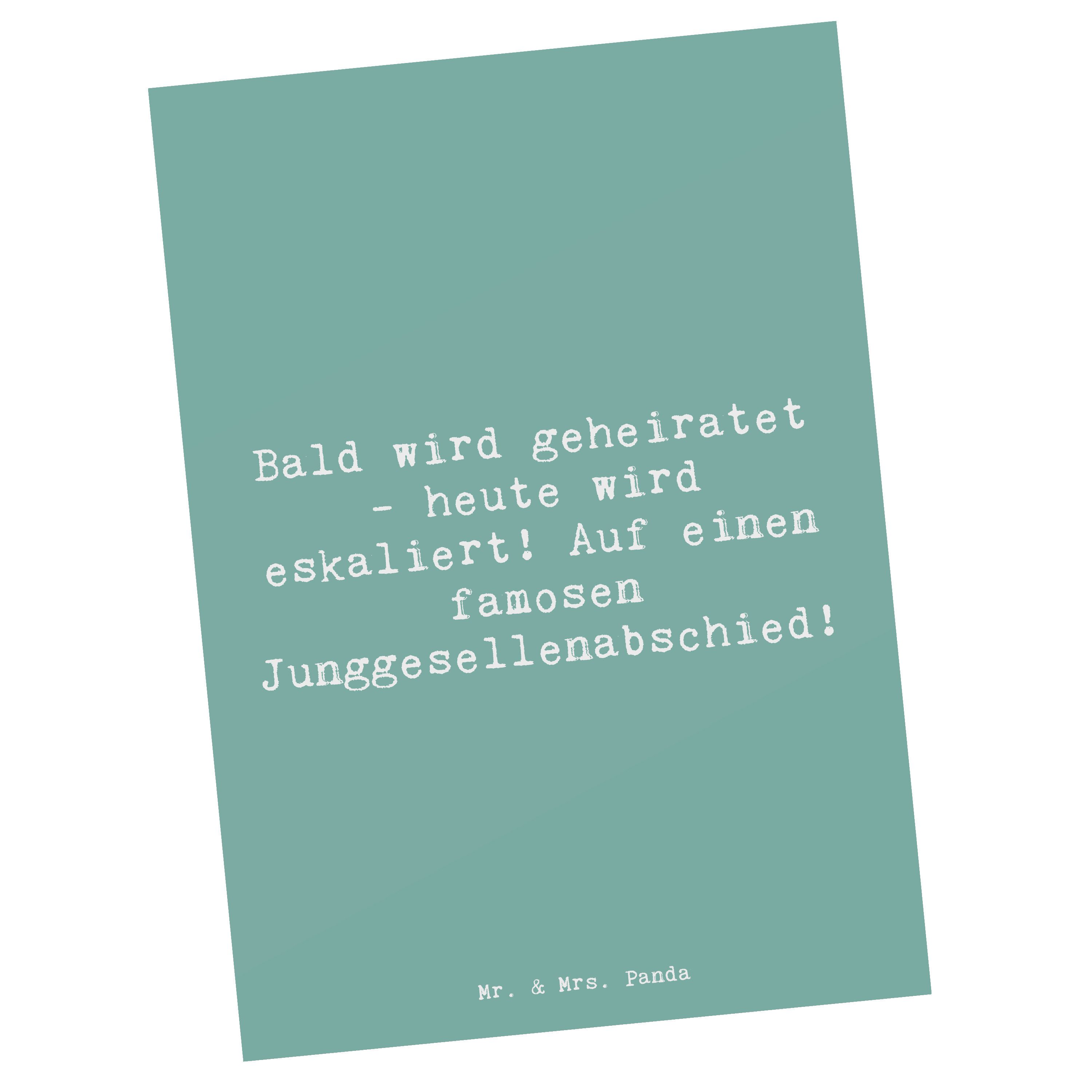 Postkarte Junggesellenabschied Eskalation - Meeresbrise - Geschenk, Vorfreude E
