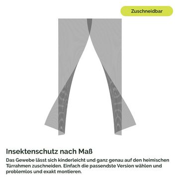 Nematek Insektenschutz-Fensterrahmen Nematek Polyester Fliegennetz Balkontür -Vorhang zum Kleben - bis zu 120 x 220cm