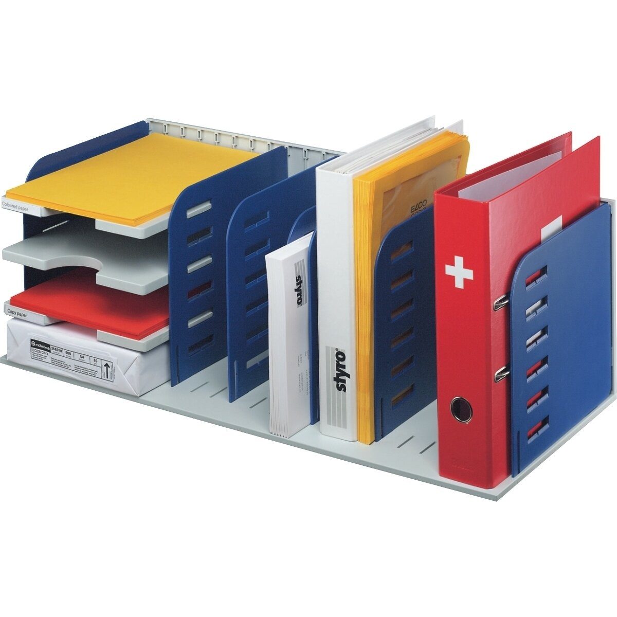 STYRO Briefablage Sortierstation Styrorac grau/blau