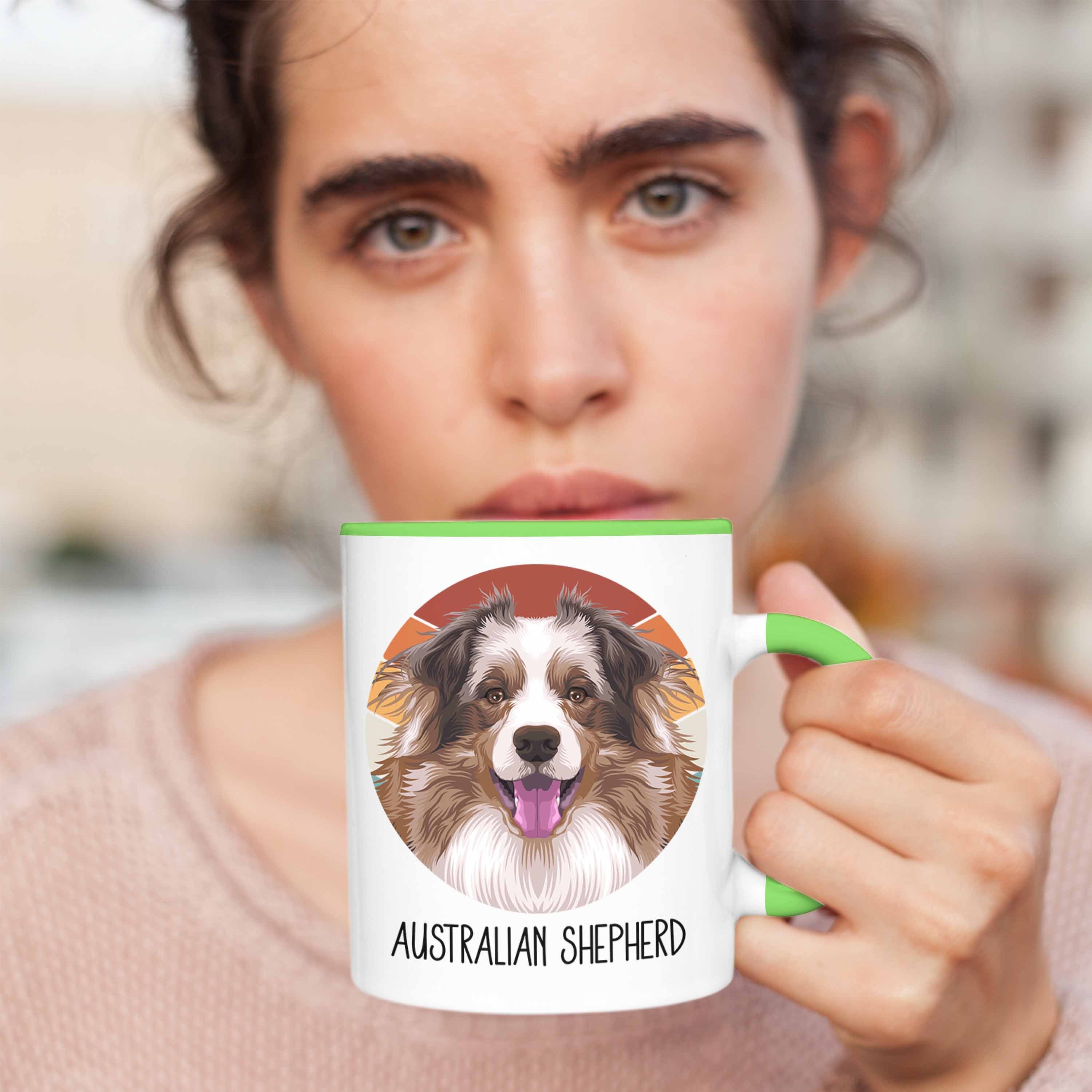 Trendation Tasse Geschenkid Australian Tasse Spruch Grün Geschenk Besitzer Lustiger Shepherd