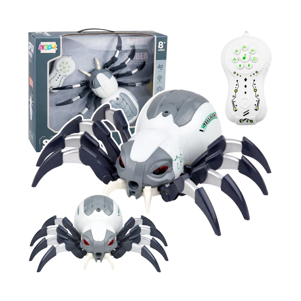 Wisam RC-Auto Ferngesteuerter Spinnenroboter mit Raucheffekt, Licht-
