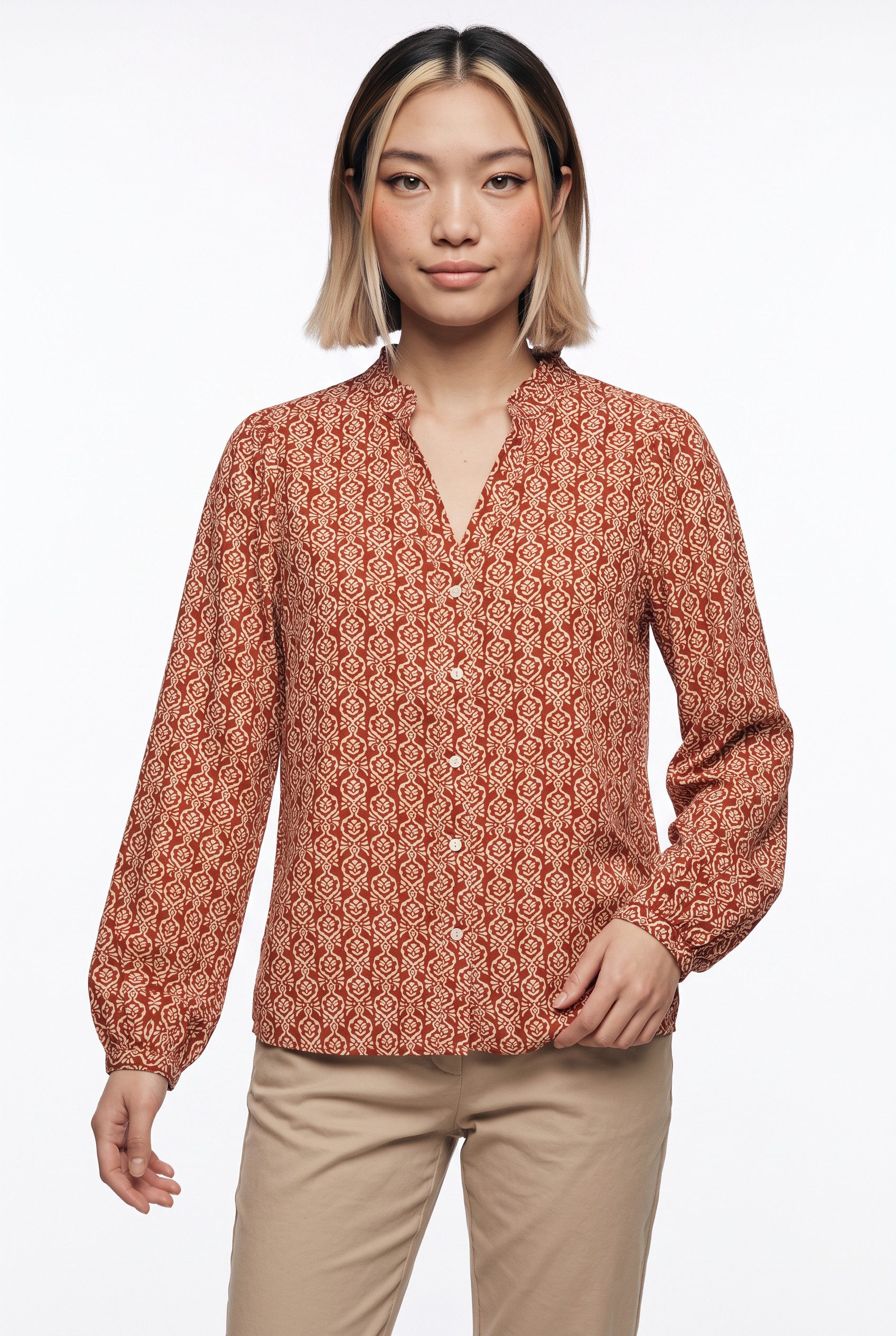ONLY Langarmbluse ONLRAYA L/S SHIRT WVN Viskose, regular fit