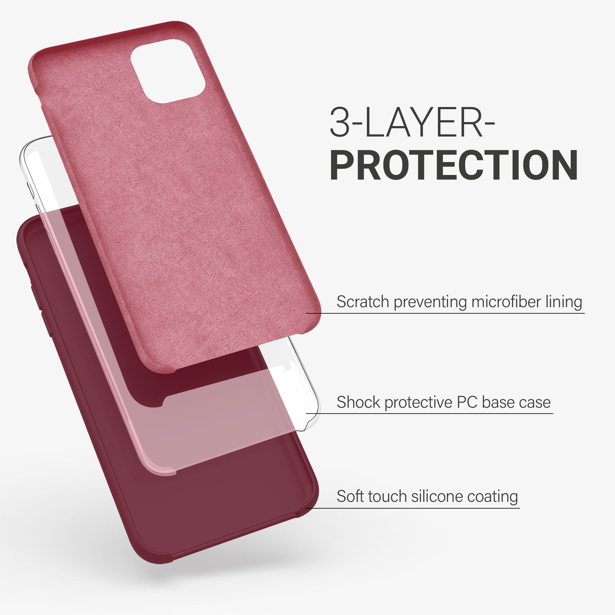 kwmobile Handyhülle Handyhülle für Apple iPhone 11 Hülle, Weiches Handy Silikon Case - Schutzhülle Cover