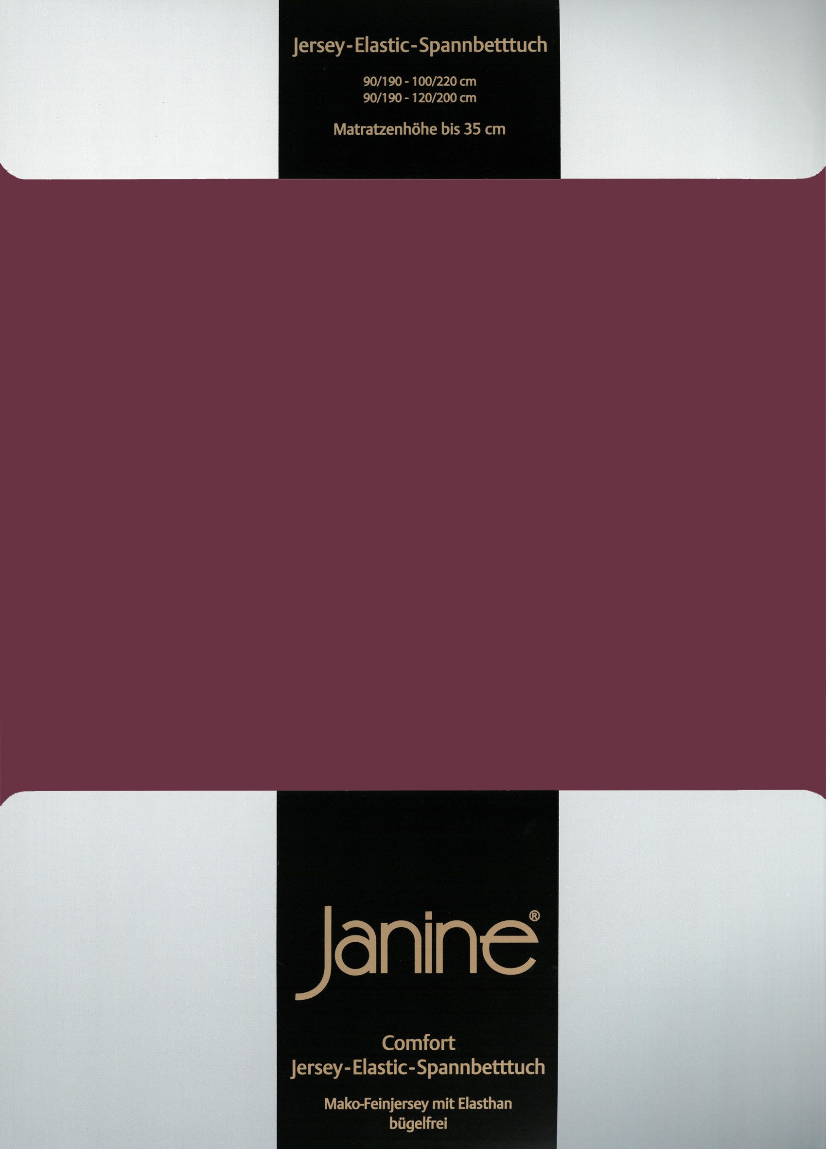 Janine Spannbettlaken ELASTIC 5002 Jersey Bettlaken mit Elasthan, 190 g/m², Jersey-Elasthan, Gummizug: rundum, (1 Stück), für Matratzen bis 35 cm Höhe, 95% Baum – Bild 4 von 5