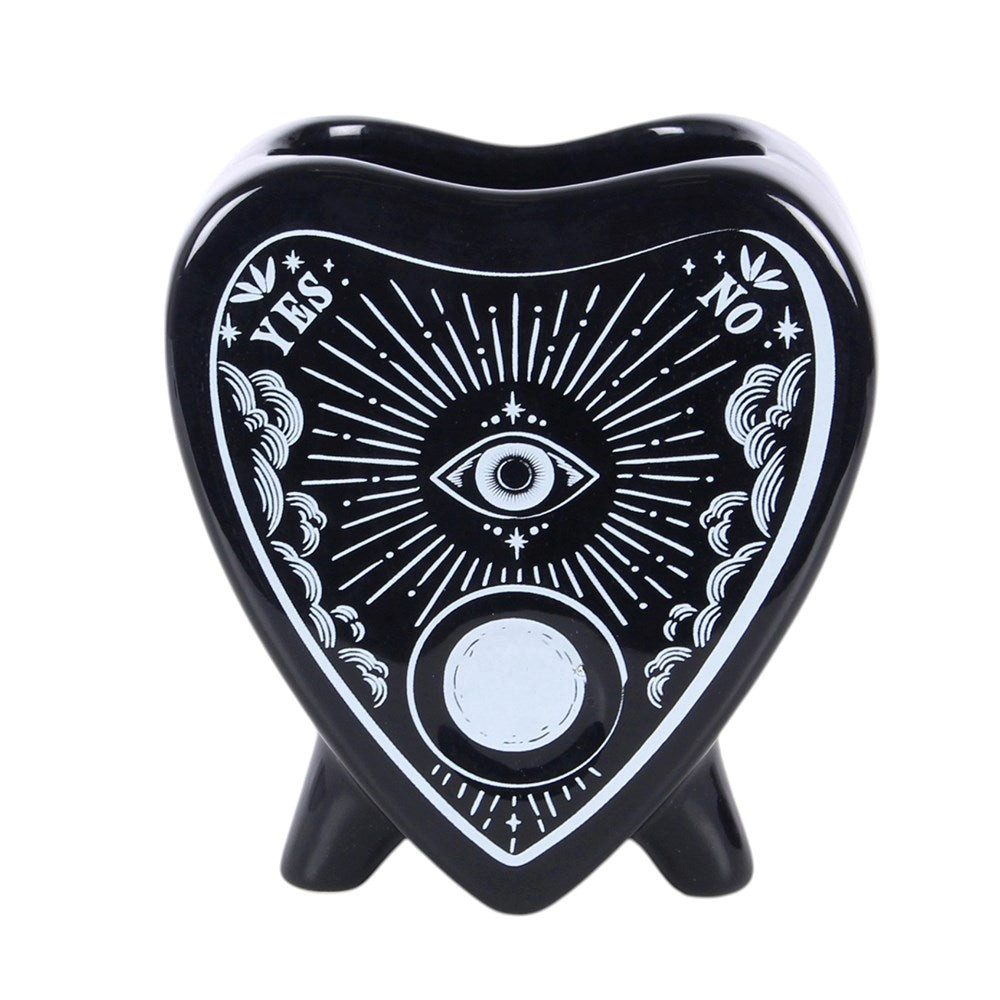 Something Different Dekovase Gothic Vase Spellbound – Schwarze Keramik Ouija Planchette (Einzelartikel, Einzelne Vase, kein Set)