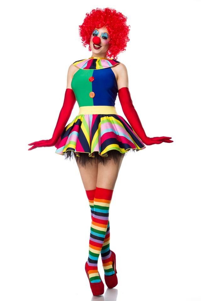 Mask Paradise Clown-Kostüm Mask Paradise Clown Girl, bunt, Größe XL