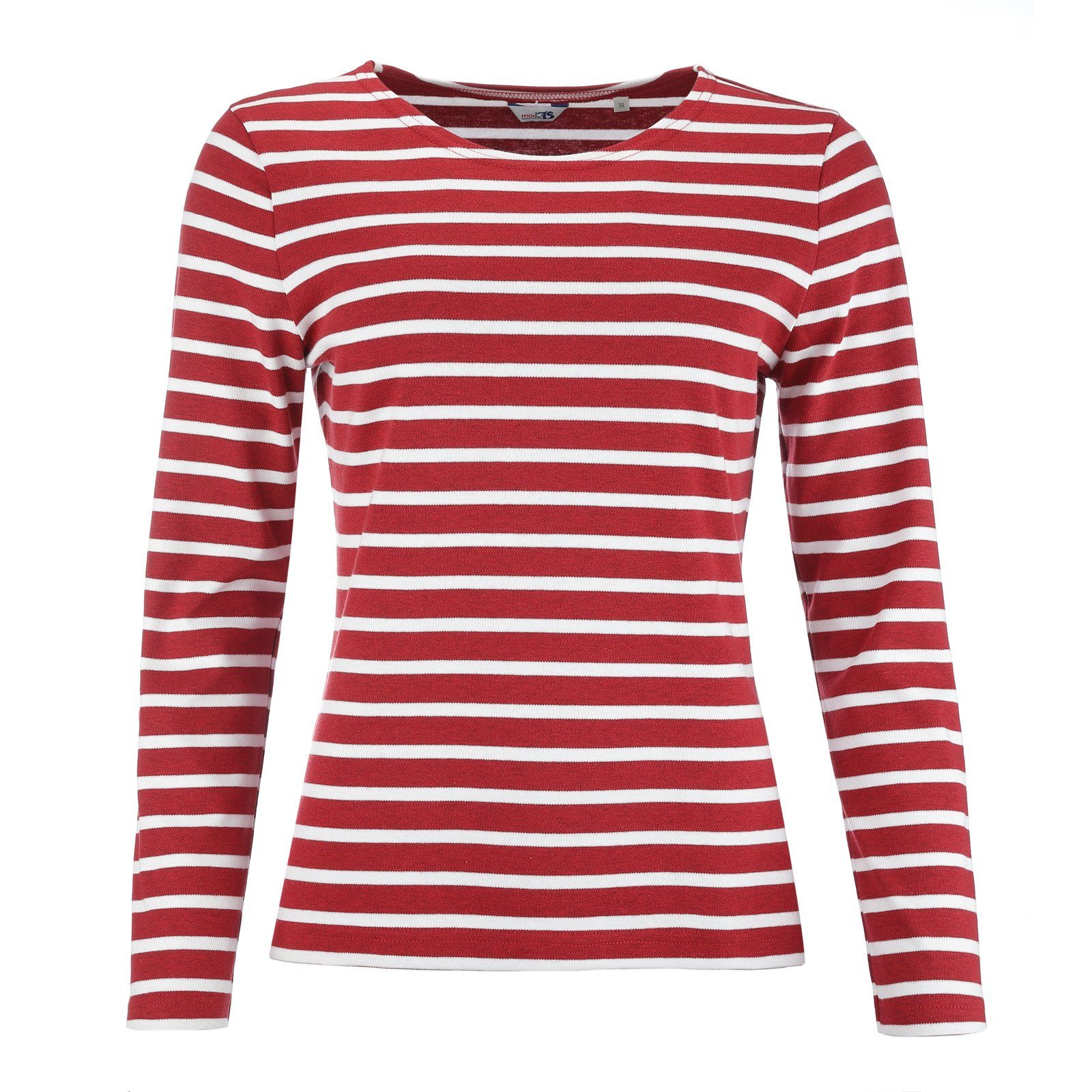 modAS Langarmshirt Damen Langarm-Shirt mit Streifen günstig online kaufen