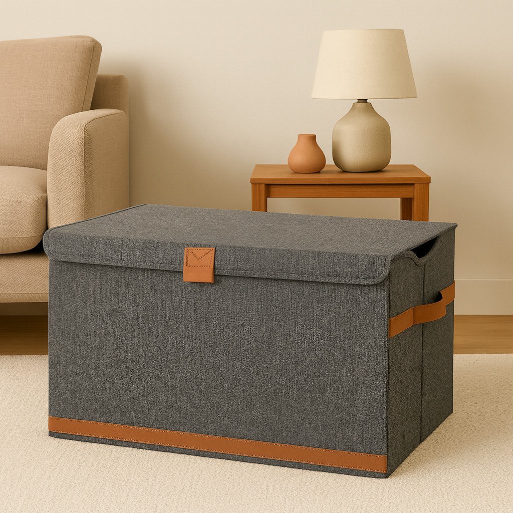 hausleben Aufbewahrungsbox Faltbar mit Deckel & Griff, Verstärkt mit Holz günstig online kaufen