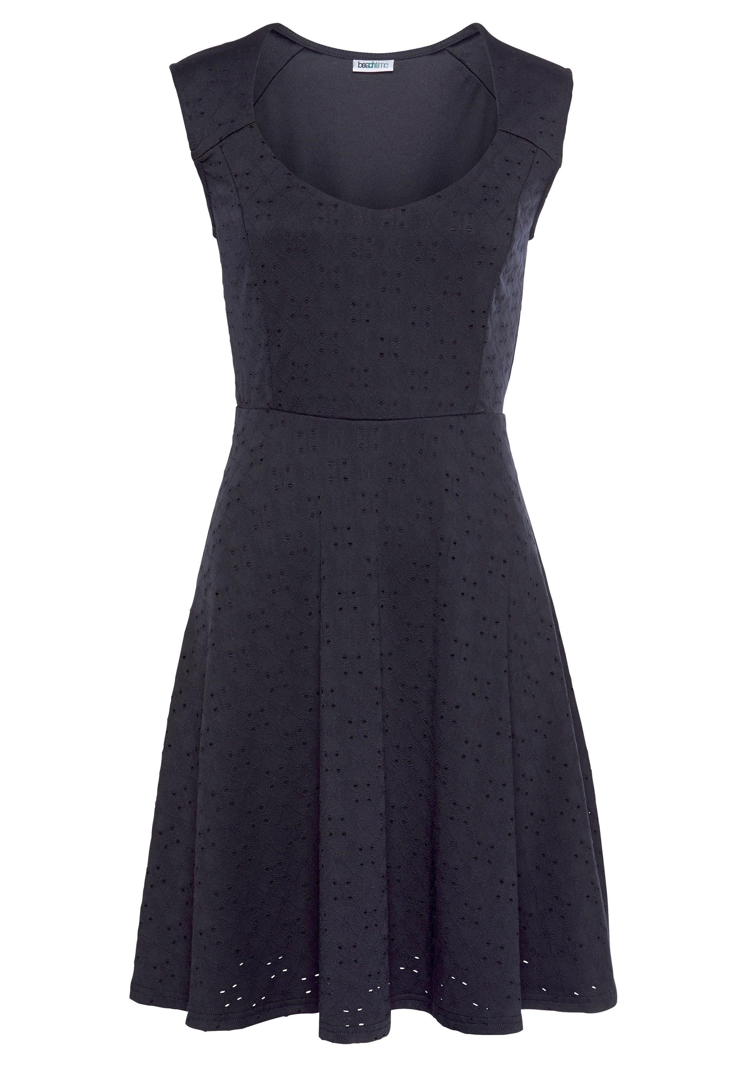 Beachtime Sommerkleid, mit Lochstickerei, elegantes Jerseykleid, Strandklei günstig online kaufen