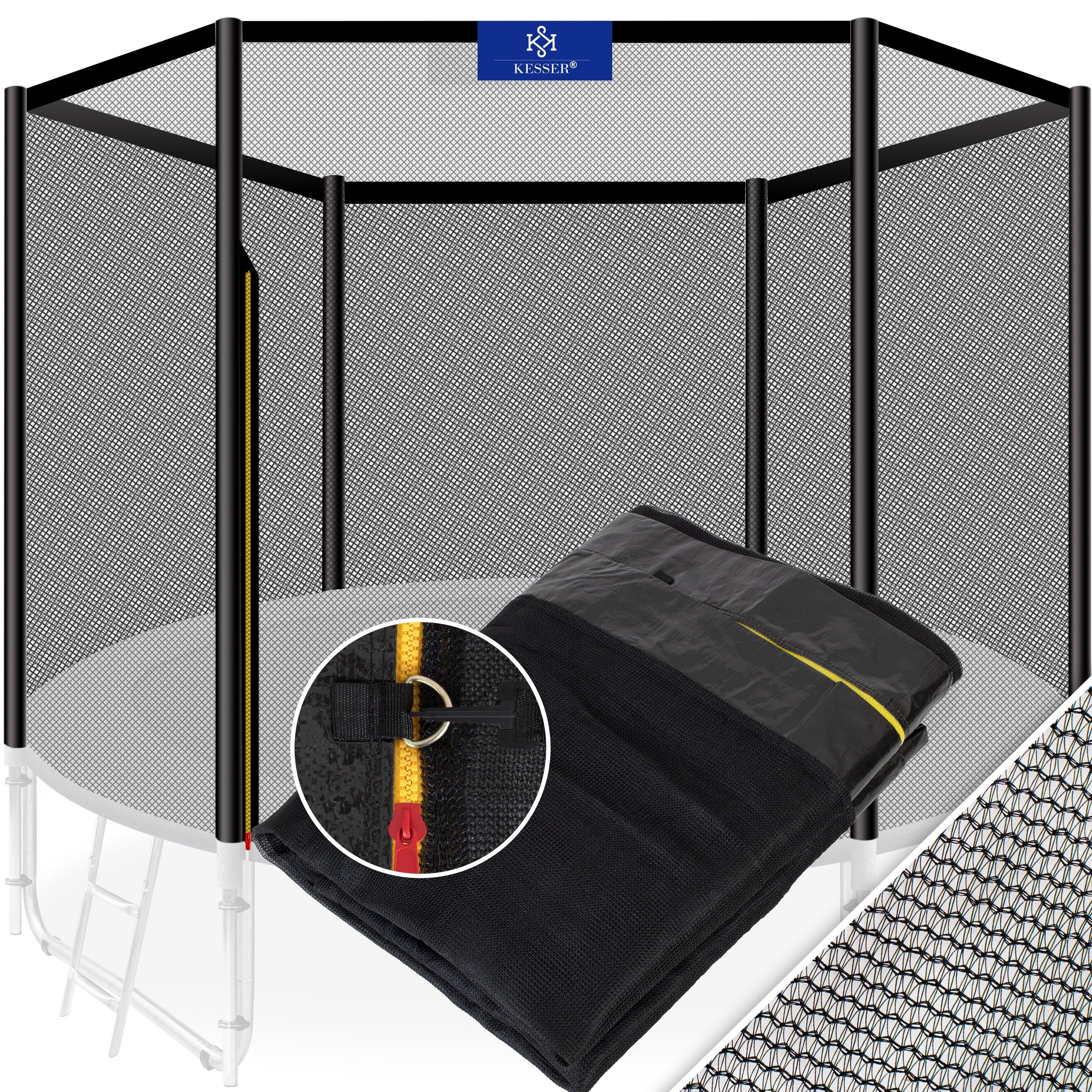 Trampolin (6 Sicherheitsnetz Stangen) KESSER Ersatznetz 183cm Trampolin UV-beständig Gartentrampolin,