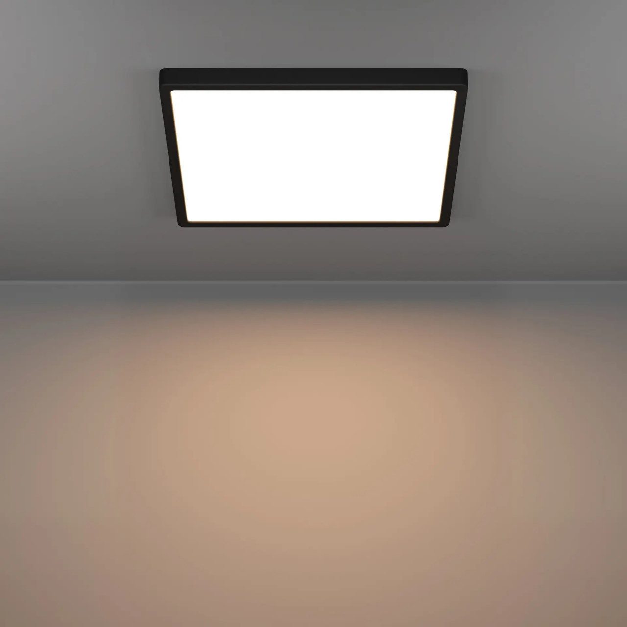 EGLO Deckenleuchte Eglo LED Deckenleuchte Fueva 6 schwarz 39 x 39 cm, Inkl. Leuchtmittel, Nicht dimmbar ohne Bewegungsmelder
