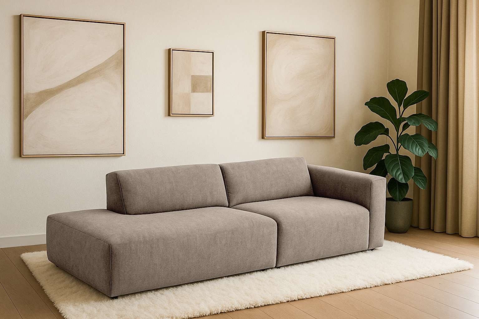 Home affaire 2-Sitzer "Noord mit Kedernaht, Breite 227 cm" Cord, Struktur, günstig online kaufen