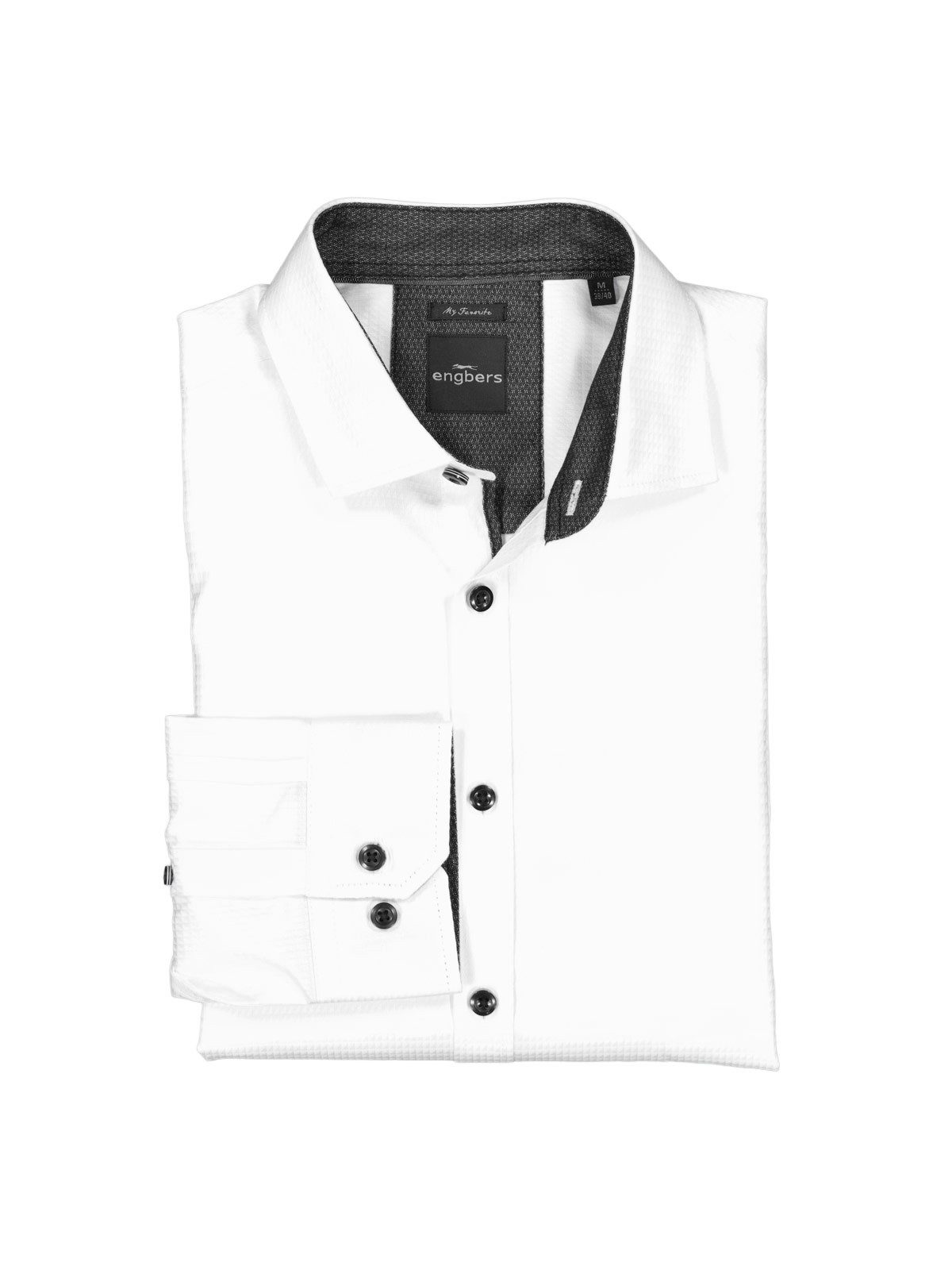 Engbers Langarmhemd Herren Hemd "My Favorite", Reinweiss