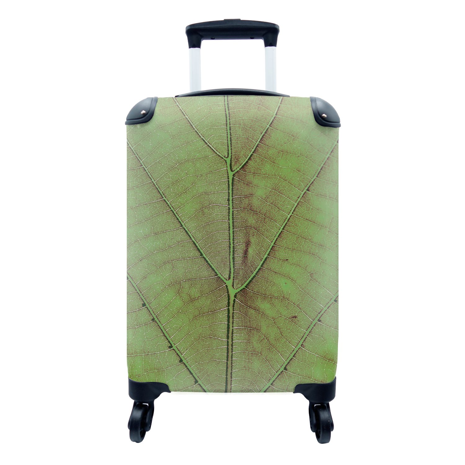 MuchoWow Handgepäckkoffer Blätter - Natur - Pflanzen, 4 Rollen, Reisetasche mit rollen, Handgepäck für Ferien, Trolley, Reisekoffer