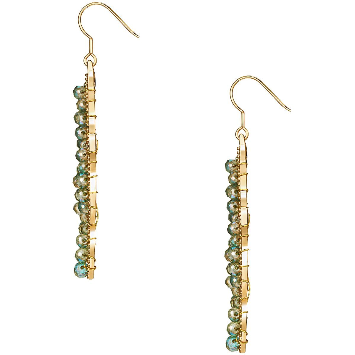 Lulu & Jane Paar Ohrhänger gelbgold, mit Glas günstig online kaufen