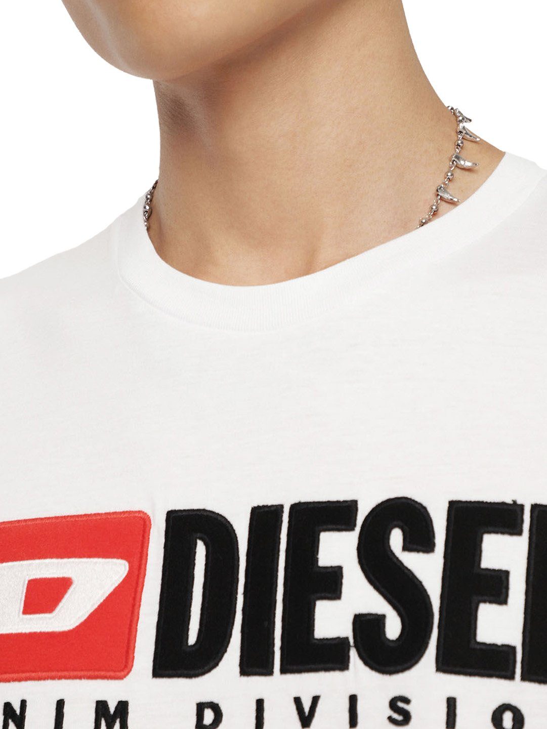 Diesel Rundhalsshirt Langarm Regular Fit - T-JUST-LS-DIVISION 100