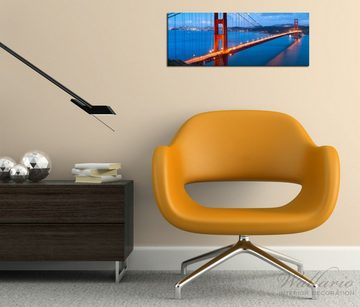 Wallario Leinwandbild, Golden Gate Bridge in San Francisco USA, in verschiedenen Ausführungen