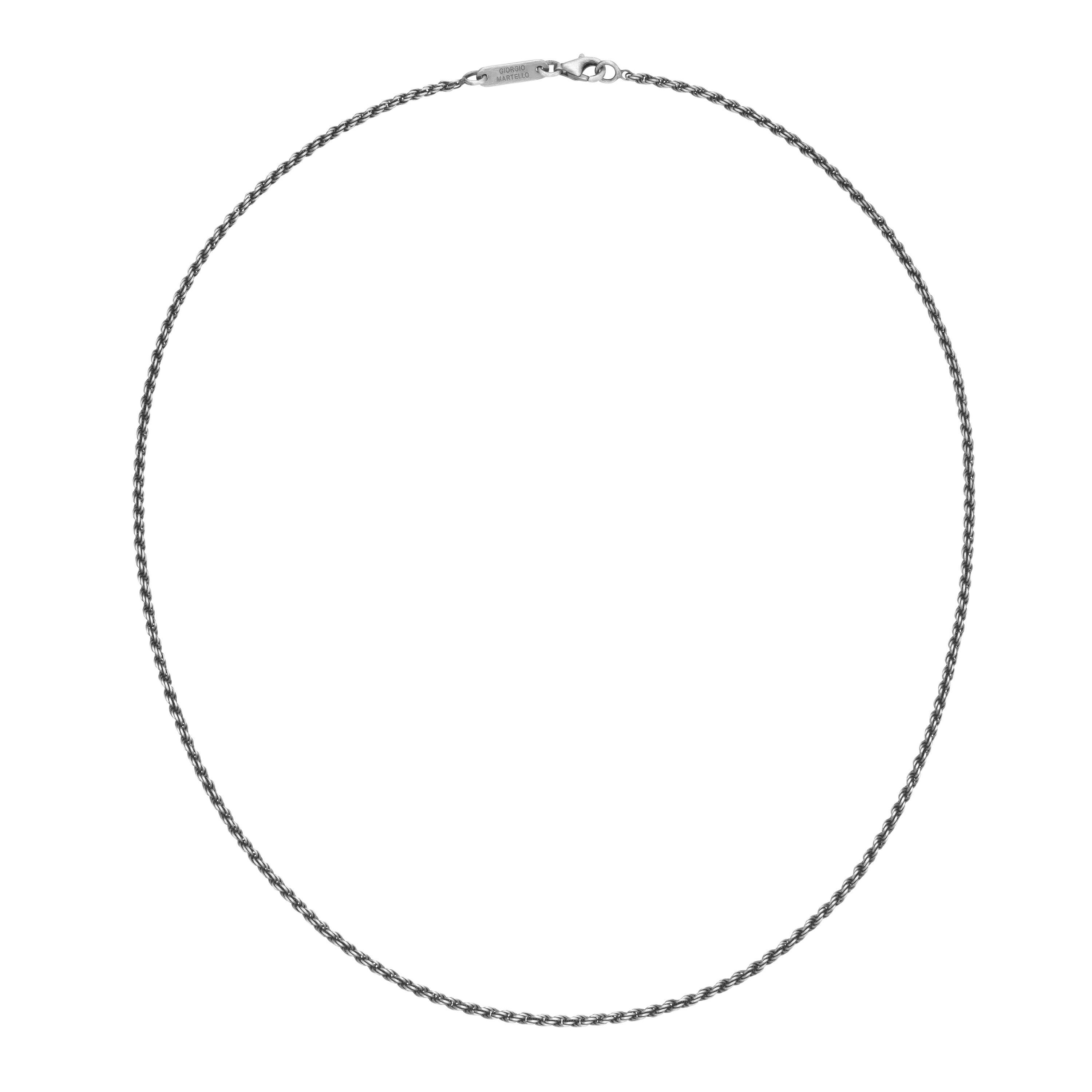 Silberkette Kordelkette, massiv, Silber 925