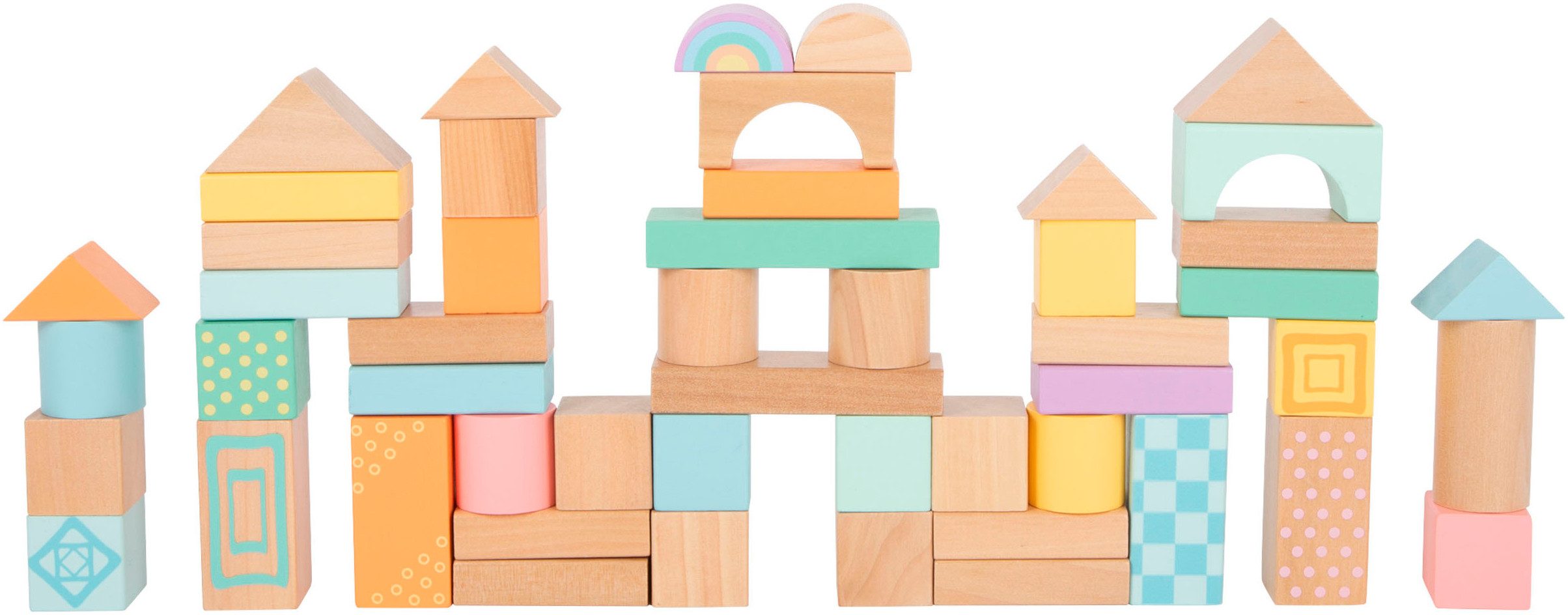 Small Foot Holzbausteine Pastell Spielbausteine, (Set, 50 St)