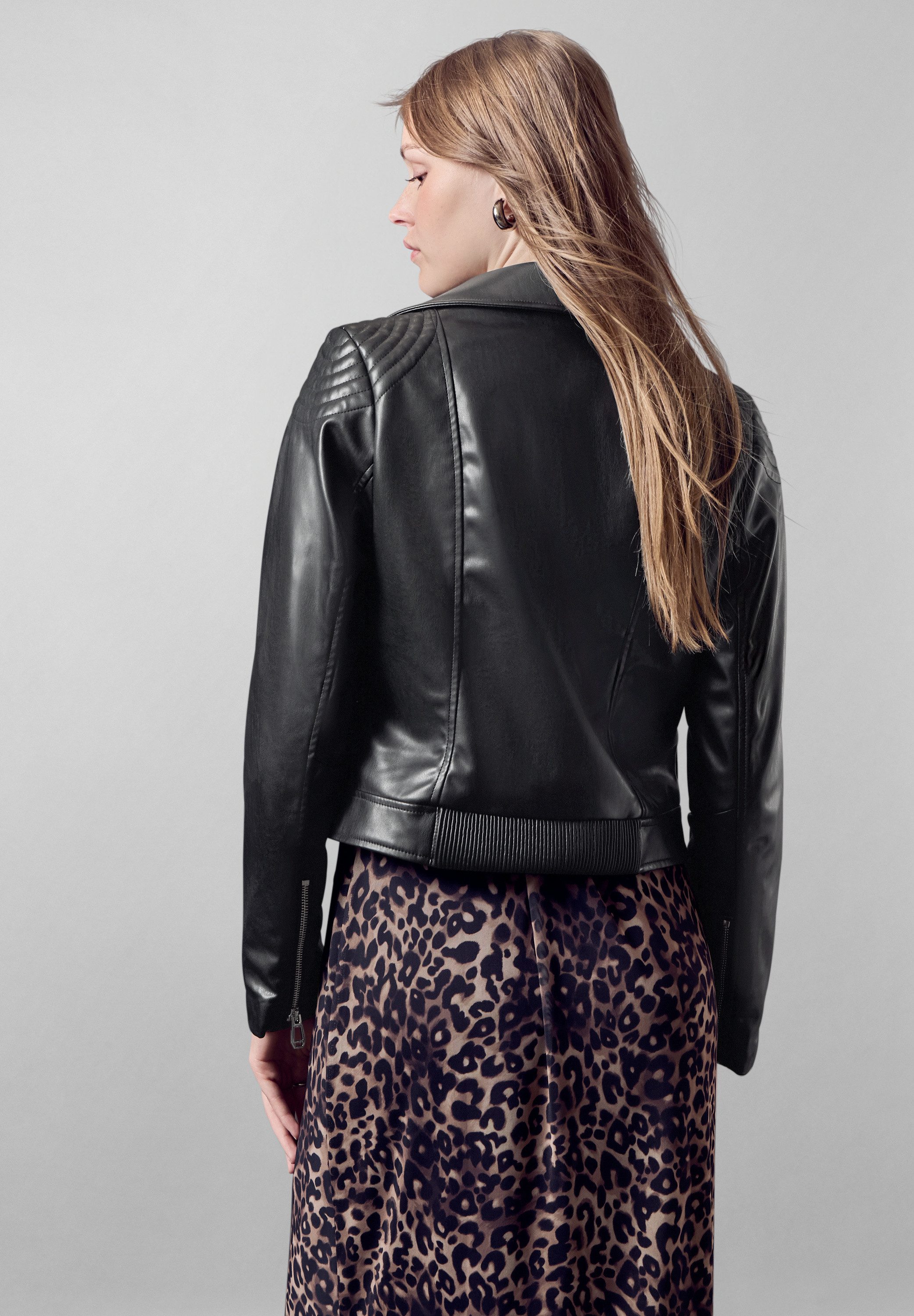 STREET ONE STUDIO Bikerjacke mit Reißverschluss-Detail