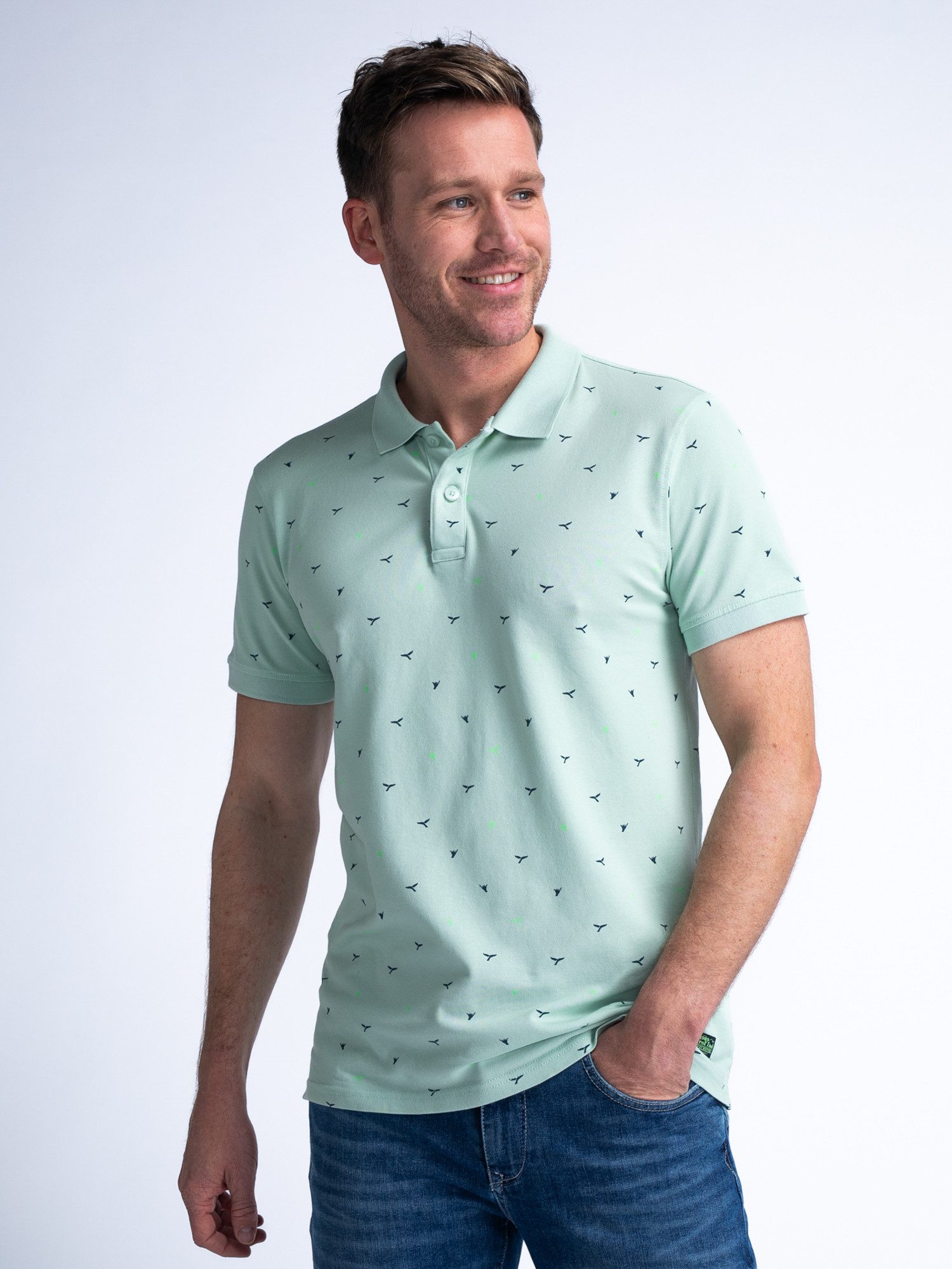 Petrol Industries Poloshirt Poloshirt mit All-over günstig online kaufen