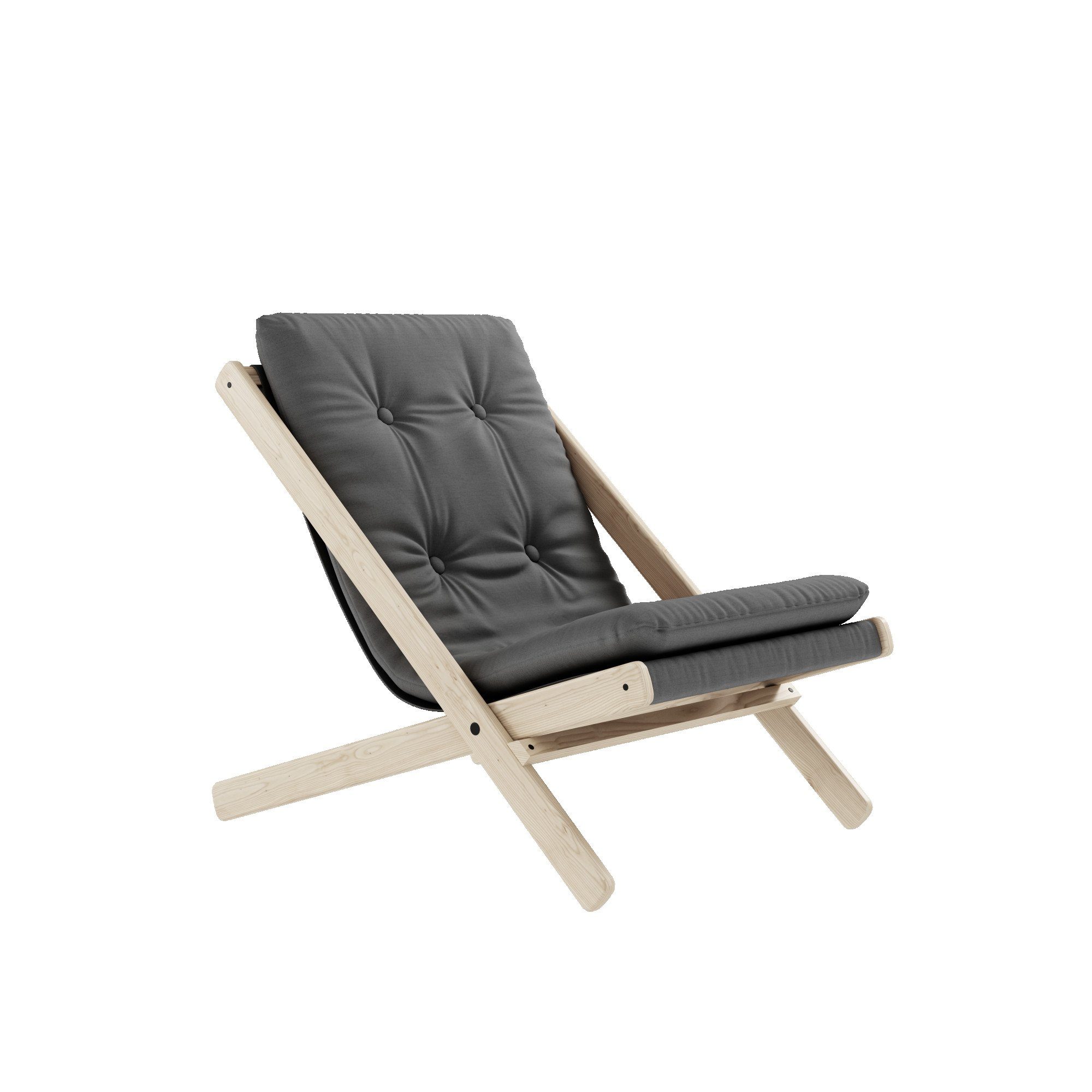 Karup Design Loungesessel Boogie OUT, Gartenstuhl, schnell trocknende und wasserabweisender Sitzauflage dunkelgrau