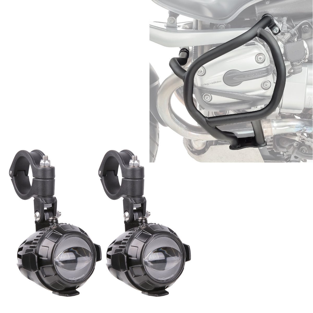 Motoguard Motor-Schutzhülle Sturzbügel passend für BMW R 1150 GS 00-04 Motoguard SG34 + LED Zusatz