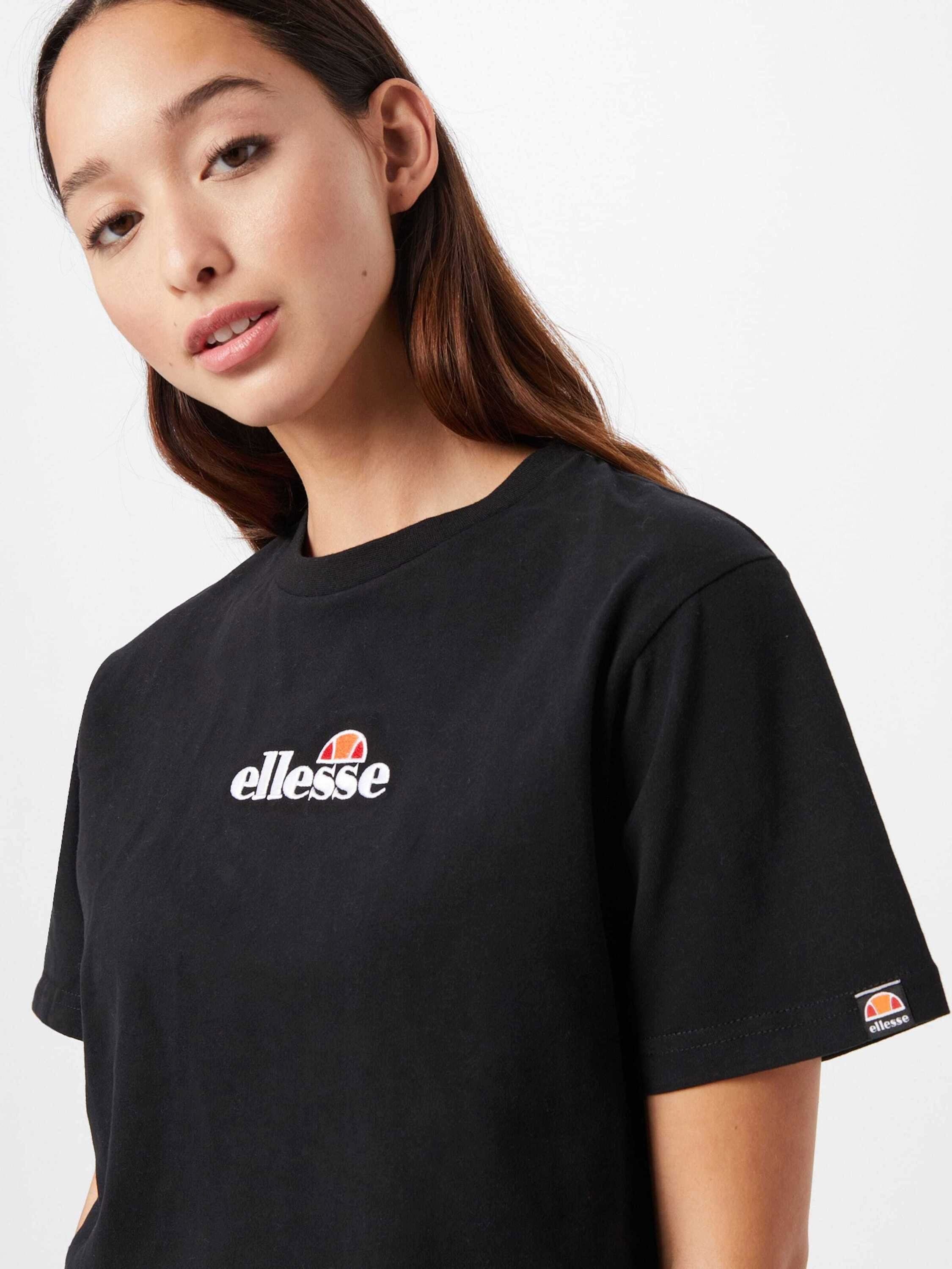 Ellesse Plain/ohne Details black T-Shirt Fireball Weiteres Stickerei, Detail, (1-tlg)