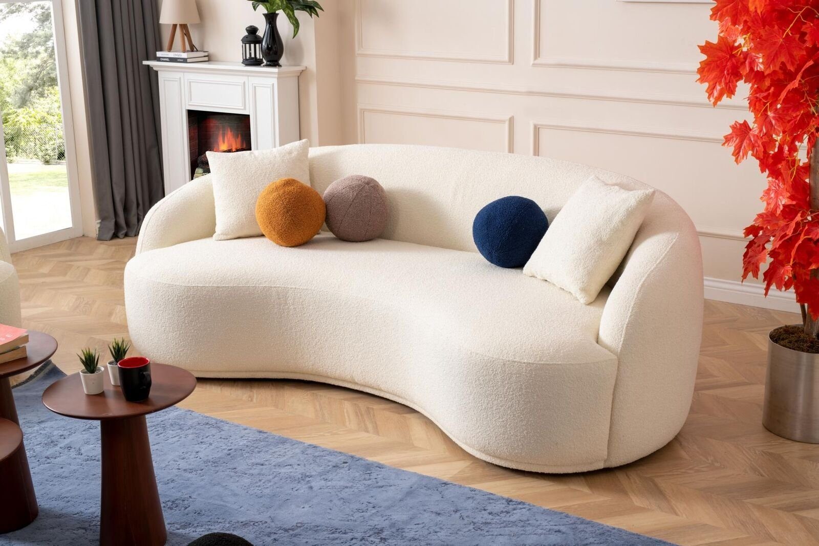 JVmoebel 4-Sitzer Design Couch Halbrunde Couchen Luxus Sofa Polster Möbel 4 Sitzer, 1 Teile, Made in Europa