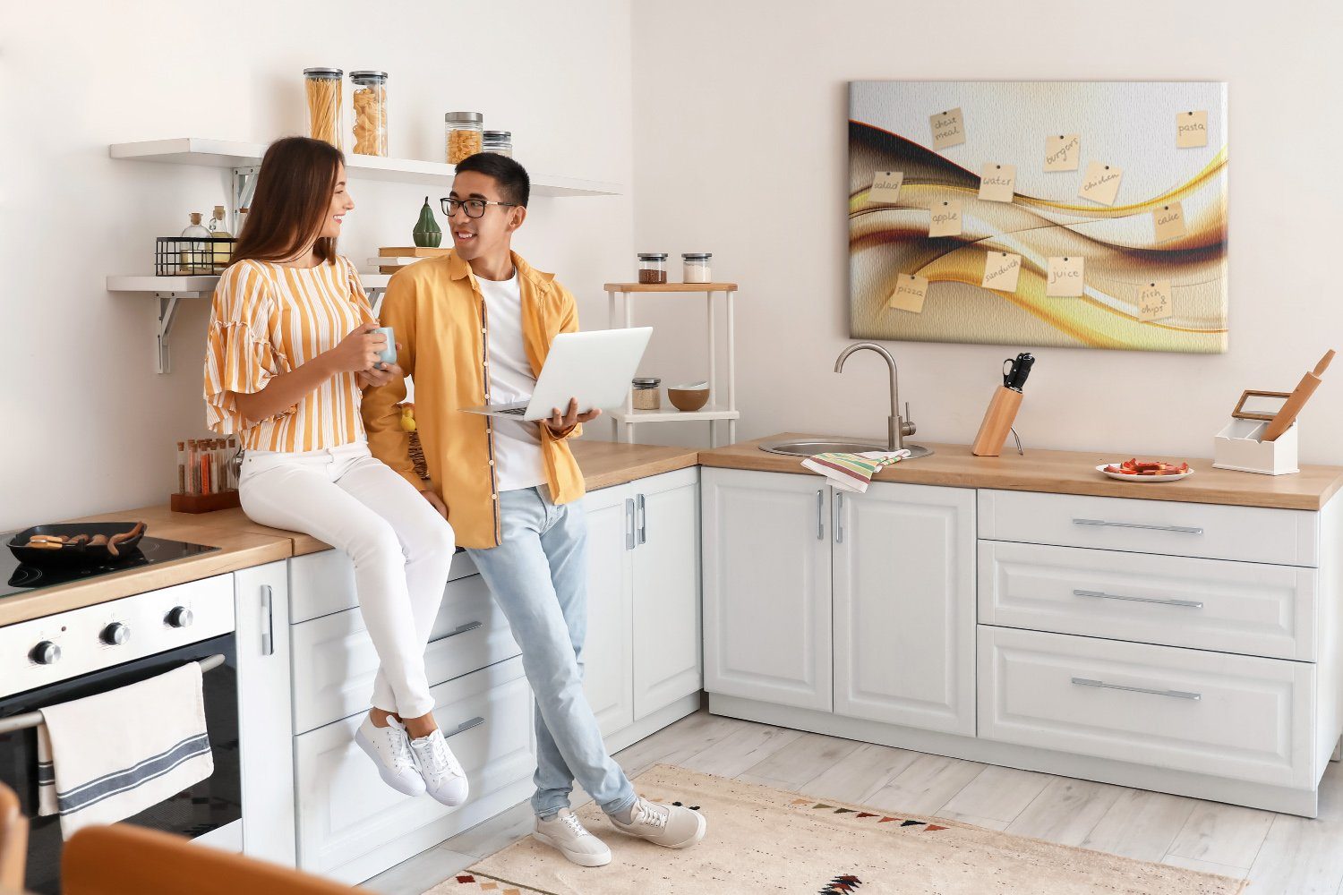 Tulup Pinnwand Abstrakt Memoboard Korktafel XXL günstig online kaufen