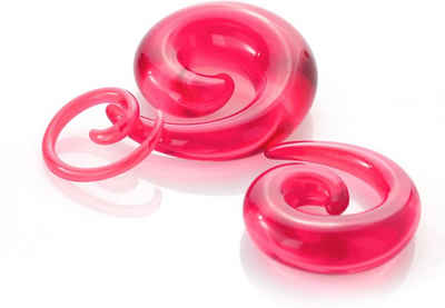 Karisma Piercing-Set Ohr Dehnung Spirale Expander Acryl UV Transparent - 1807.Rosa.2mm