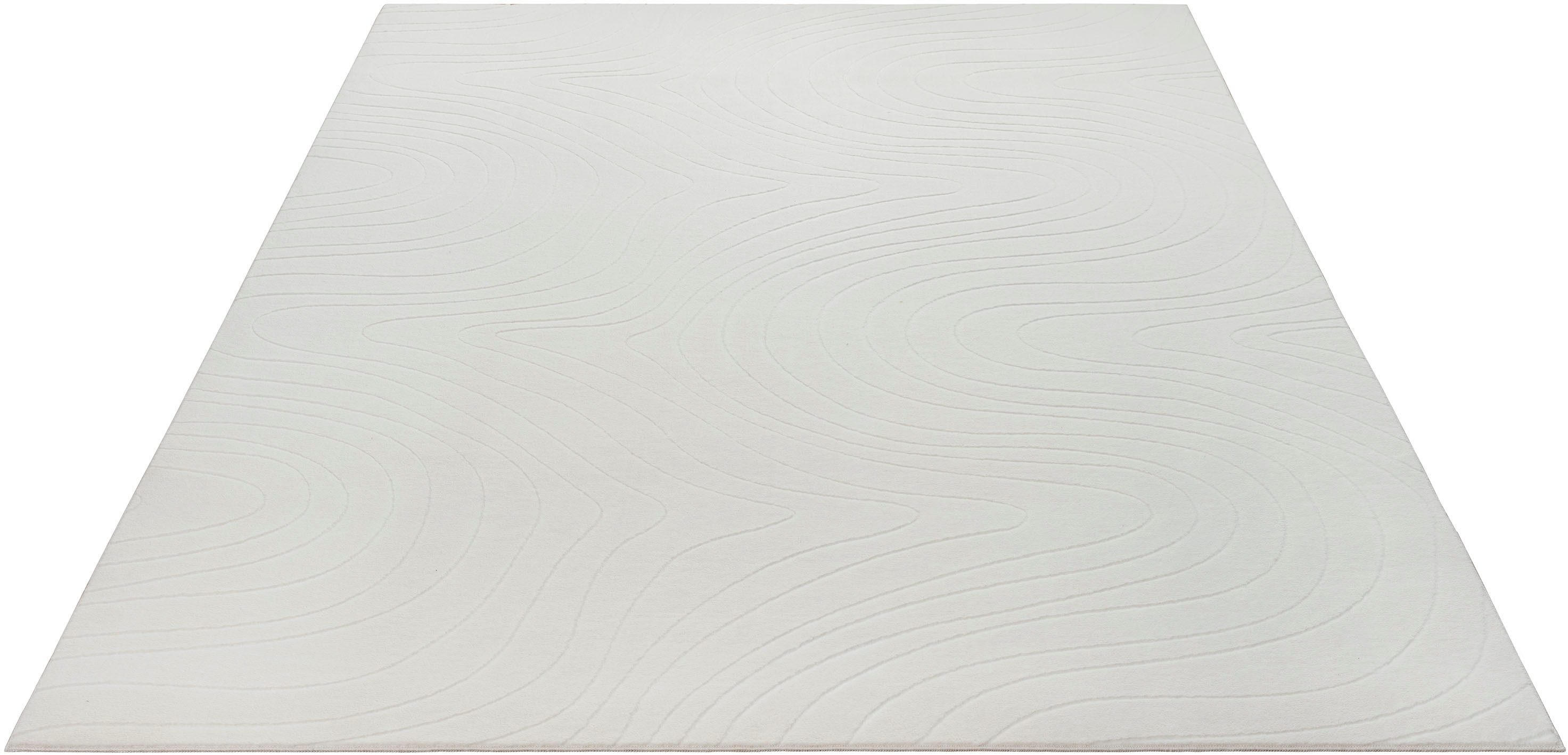 OTTO home Teppich Novva, rechteckig, Höhe: 8 mm, mit Anti-Rutsch-Rücken und 3D-Optik