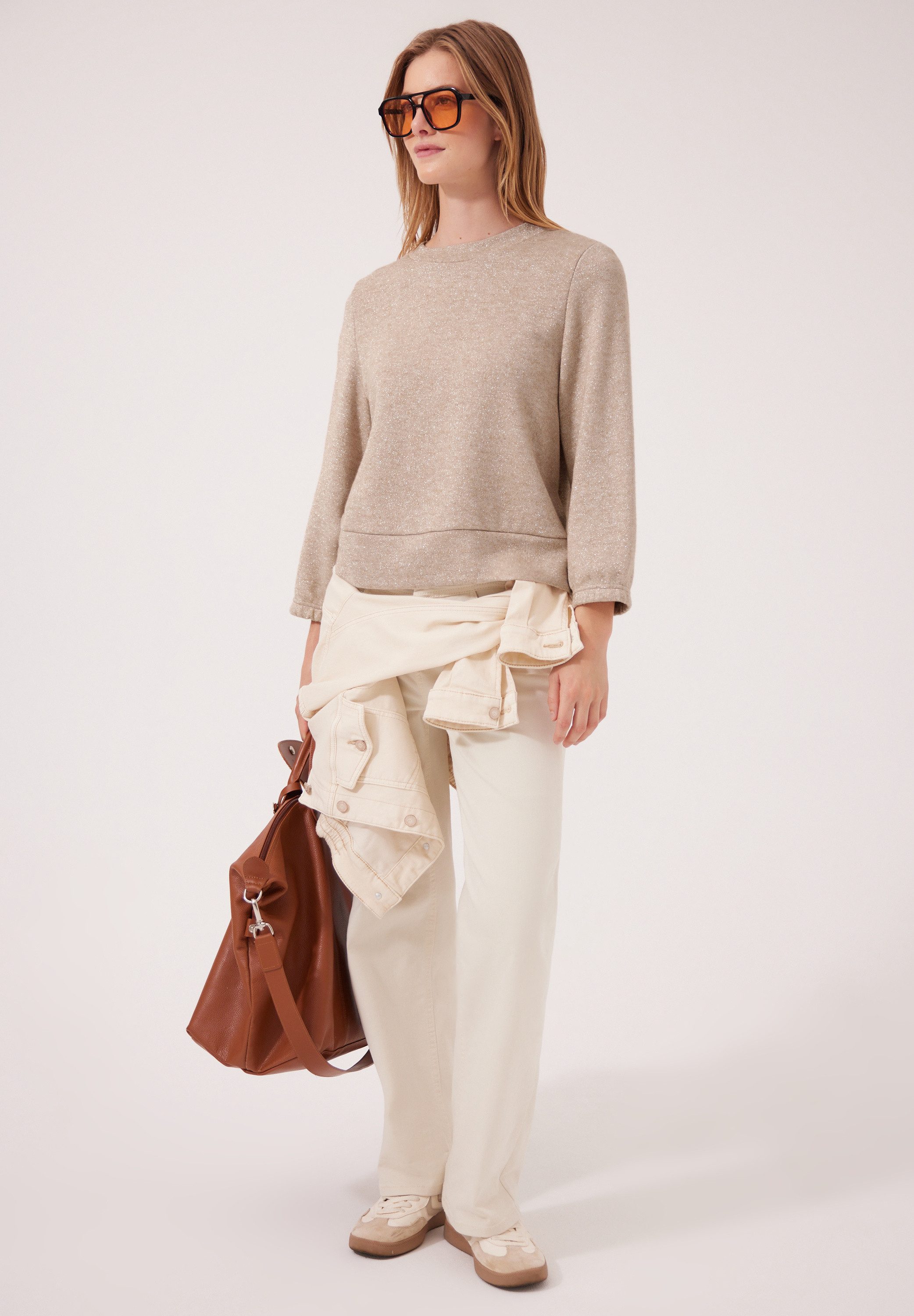STREET ONE STUDIO 3/4-Arm-Shirt mit eingewebtem Giltzerfaden – Bild 3 von 5